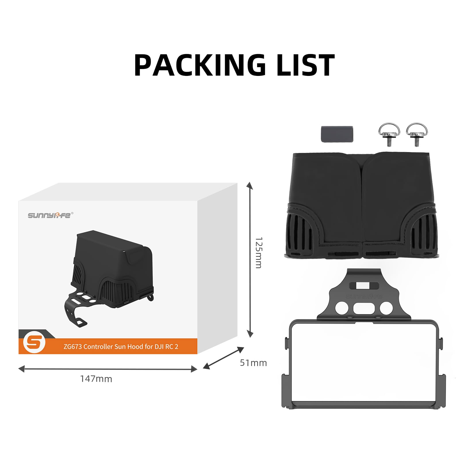 DJI RC 2 Remote Controller Foldable Sunshade - Anti-Glare Protection Accessories for DJI Air 3 Drone | Perfect for Outdoor Flying & Aerial Photography in Bright Sunlight