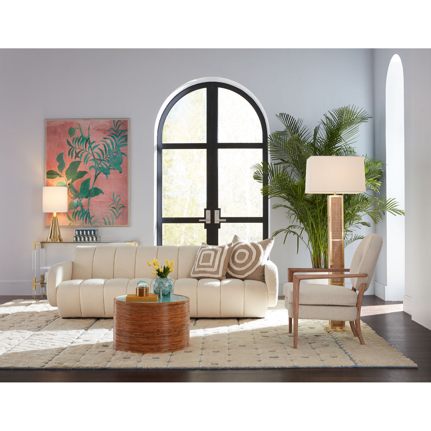 Bellport Modern Floor Lamp with Adjustable Brightness - Stylish Standing Light for Living Room, Bedroom, and Office - Perfect for Reading, Relaxing, and Ambient Lighting