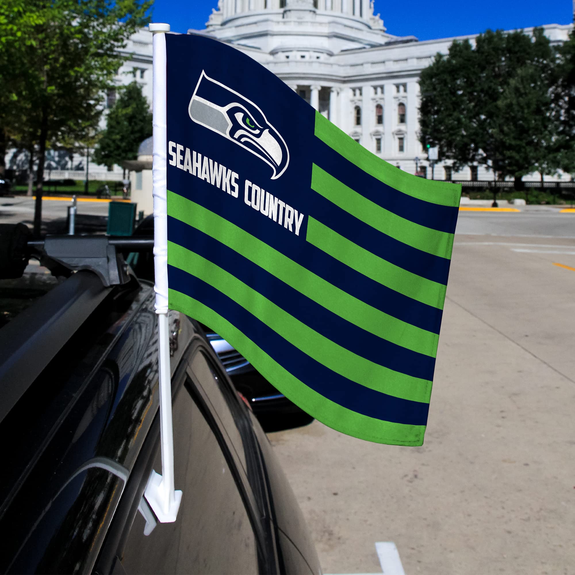 NFL Car Flag Double Sided - Premium Team Logo Car Accessory for Game Day, Tailgating & Road Trips - Officially Licensed Rico Industries