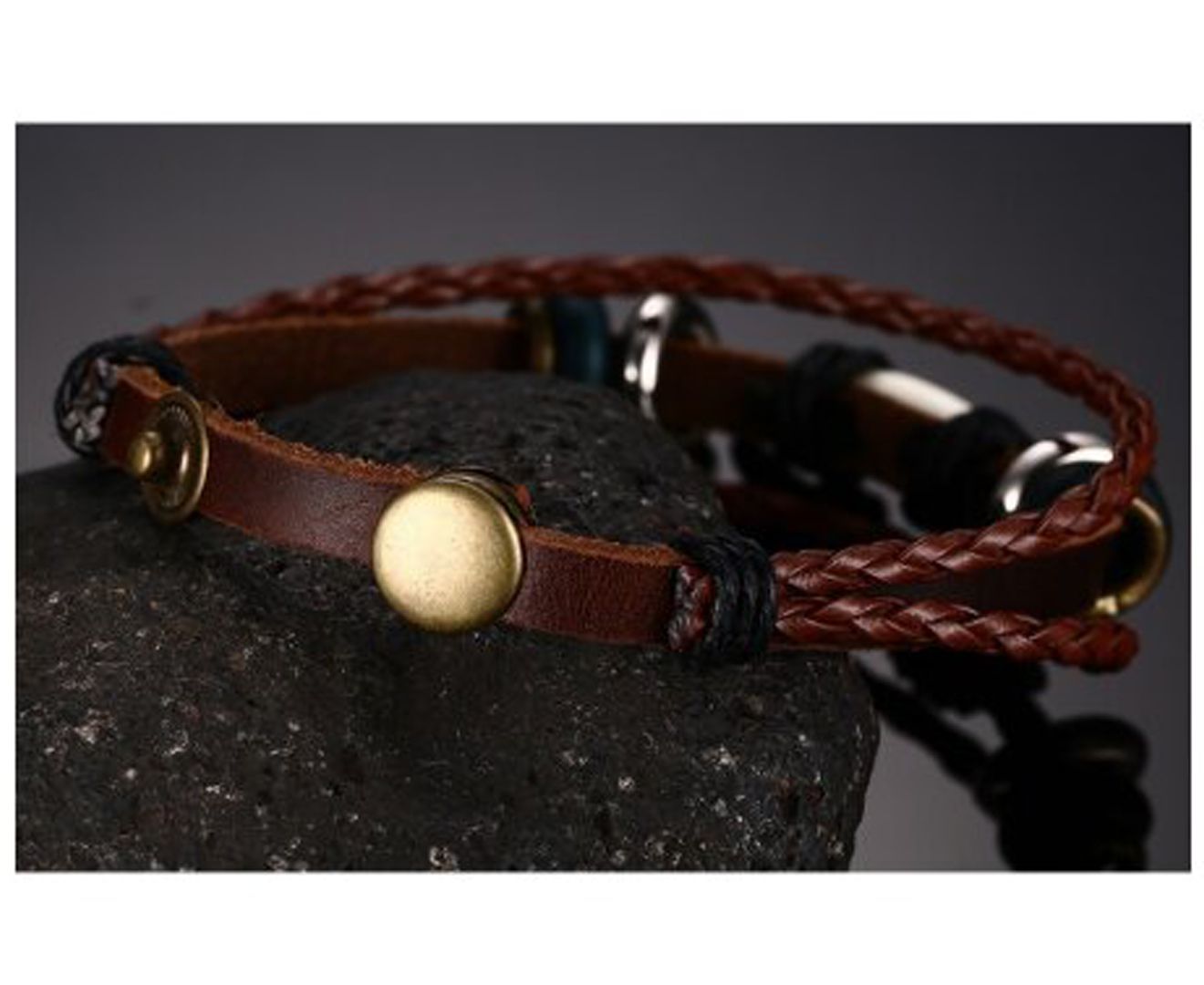 Genuine Leather Bracelet Bangle for Men & Women - Stylish Unisex Leather Cuff Wristband for Casual Wear, Gift & Everyday Fashion Accessory