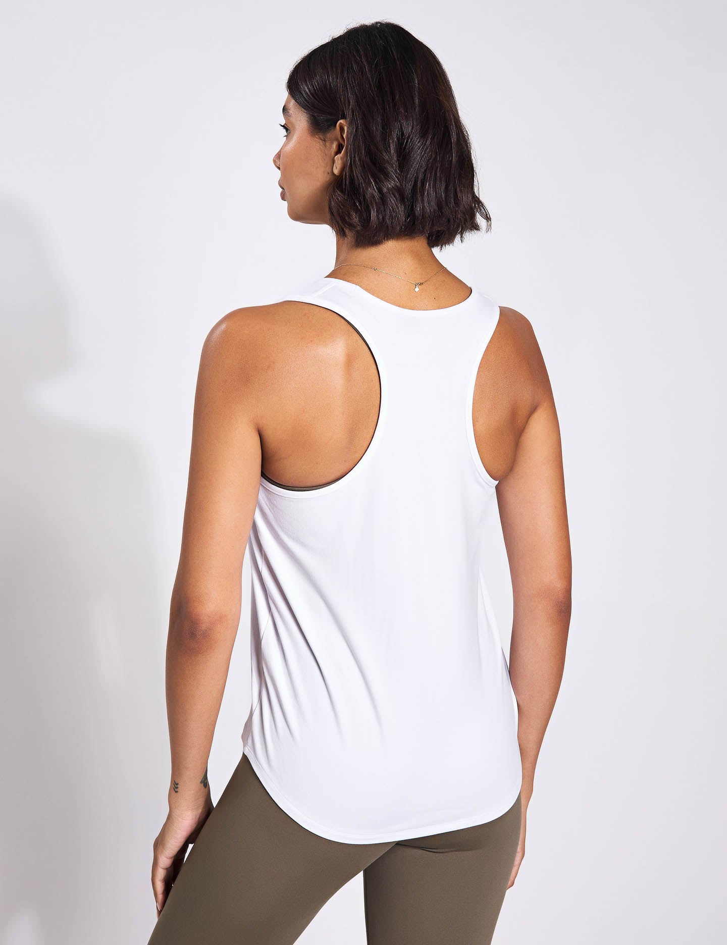 ReSet Relaxed Tank Top for Women - Soft & Comfortable White Casual Shirt for Summer, Yoga, and Everyday Wear