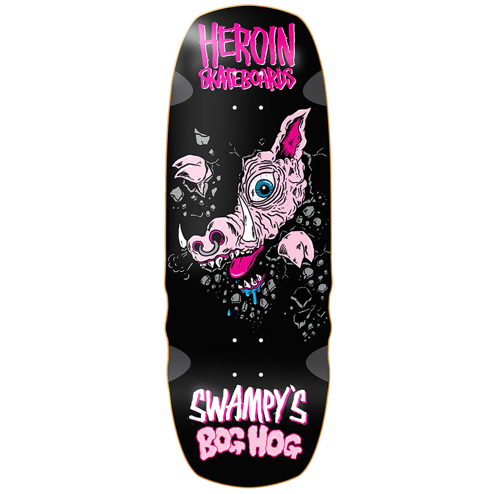 Heroin Swampy's Bog Hog Skateboard Deck 10.75