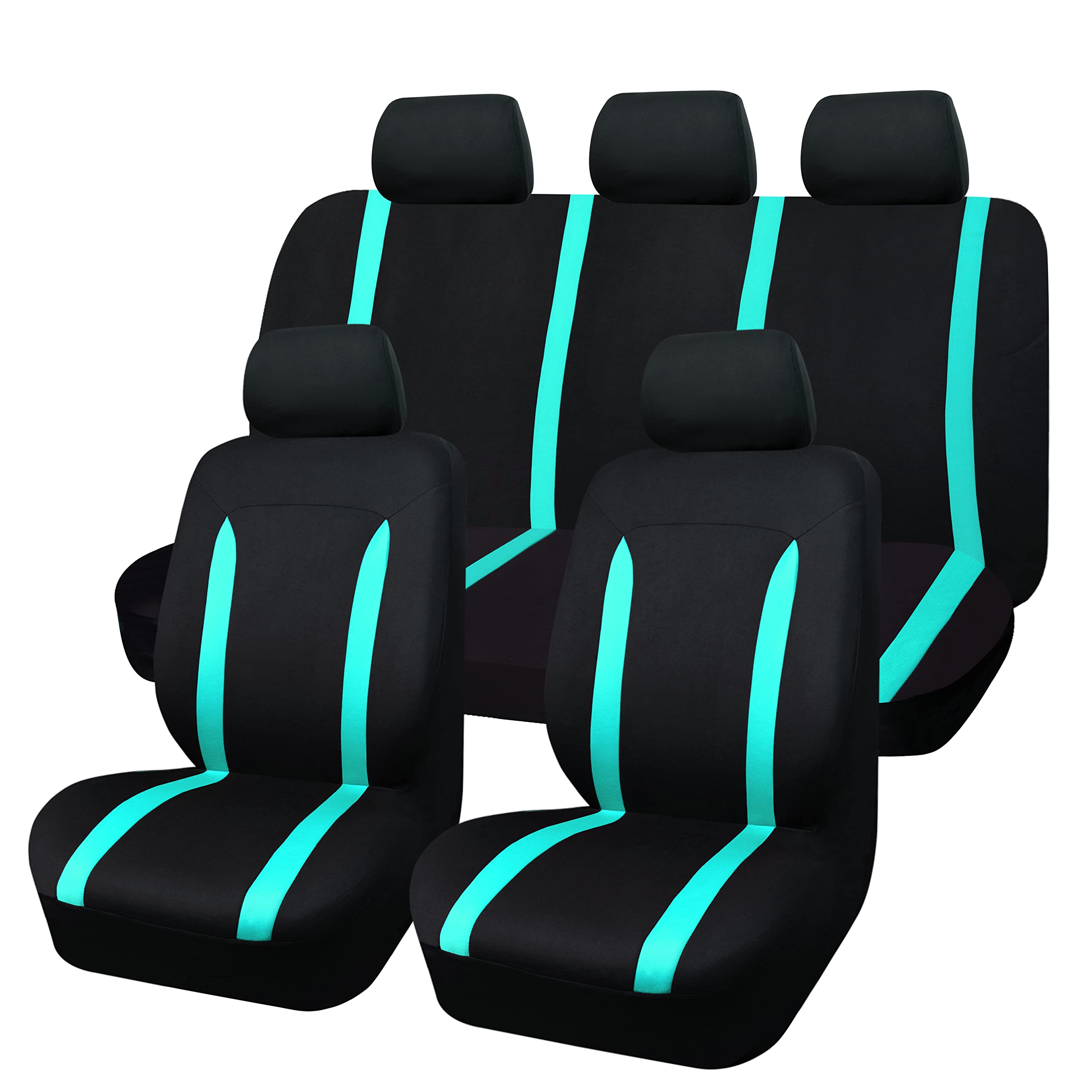 Premium CAR-GRAND Universal Car Seat Covers Full Set - Breathable Elastic Fabric, Airbag Compatible, Universal Fit for Cars, Trucks, Vans & SUVs - Durable Protection for Men & Women (Mint Green) | Perfect for Daily Commutes, Road Trips & Family Adventures