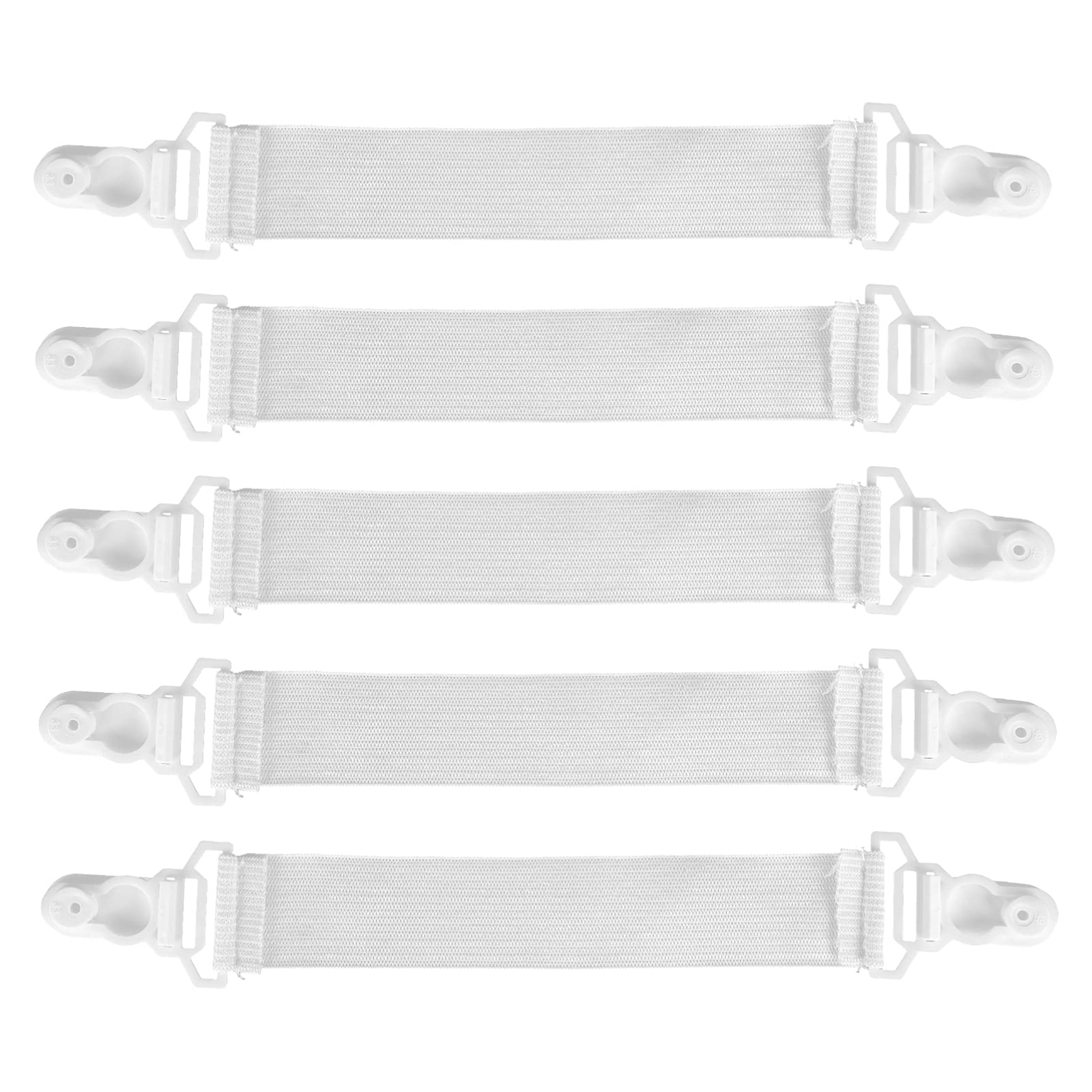 DOITOOL 16-Piece Elastic Sheet Holder Straps - Bed Sheet Fasteners, Suspenders & Grippers for Mattress Covers, Sofa Cushions & Sleeper Sofas - Keep Sheets Secure on Beds, Couches & Guest Rooms