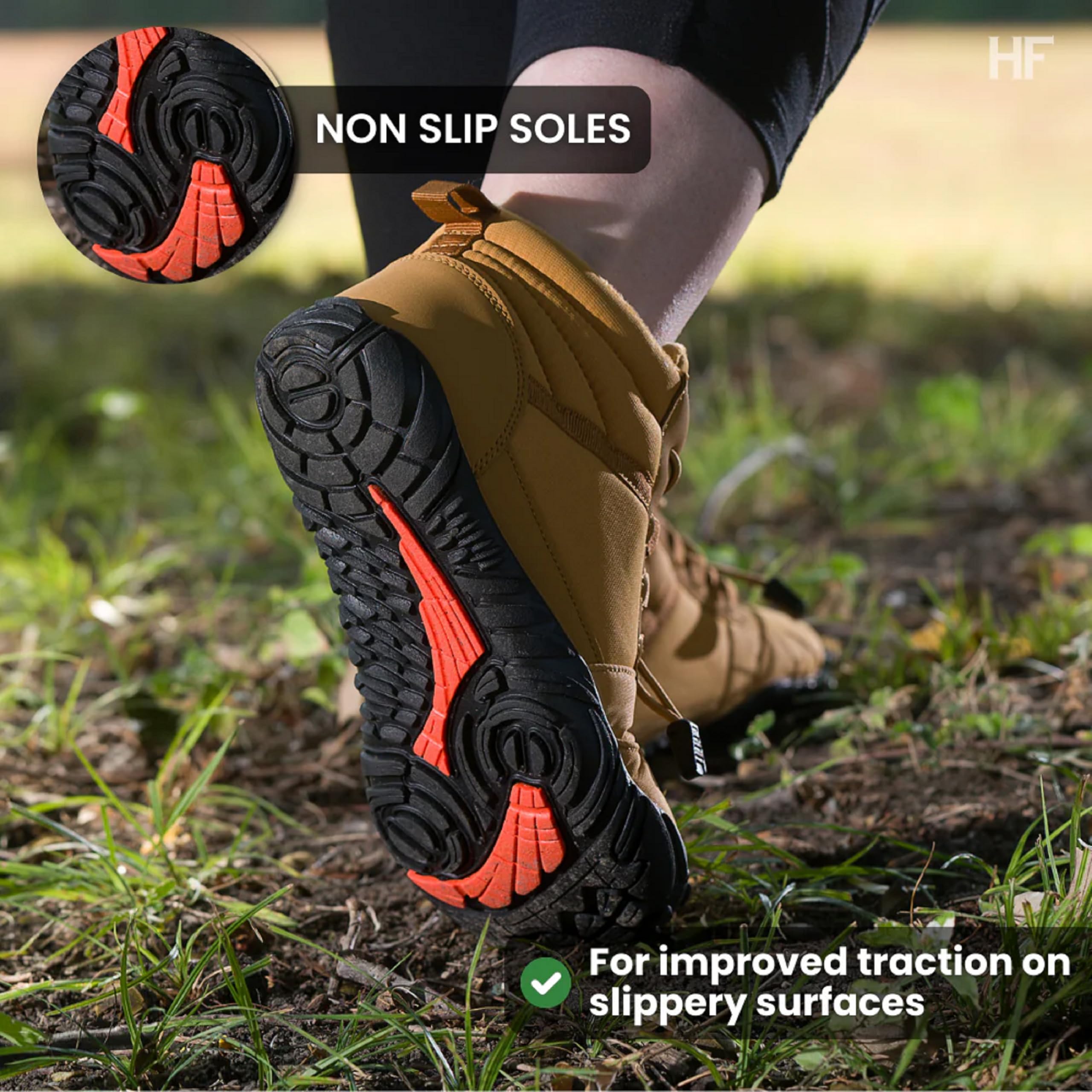 Evian Master HF Non-Slip Waterproof Winter Barefoot Boots - Wide Toe Box for Walking & Hiking - Unisex Shoes for Women & Men - Perfect for Snow, Ice & Outdoor Adventures