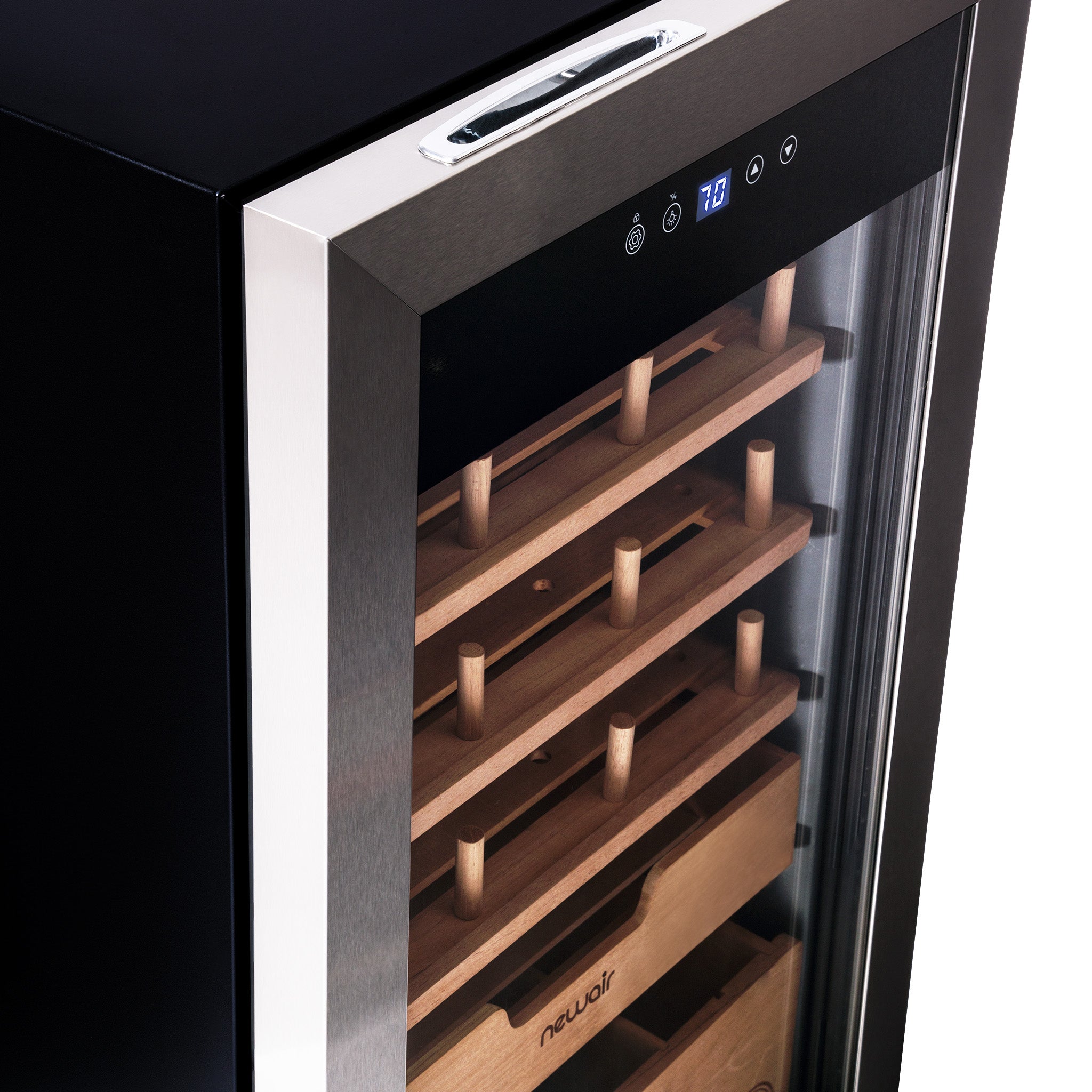 Newair® x Boveda 500-Count Electric Cigar Humidor with Digital Hygrometer - Perfect for Home, Office & Cigar Lounge Storage