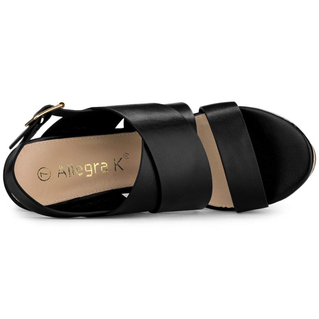 Allegra K Women's Wood Wedge Sandals with Platform - Comfortable Summer Casual Shoes for Beach, Vacation & Outdoor Walking