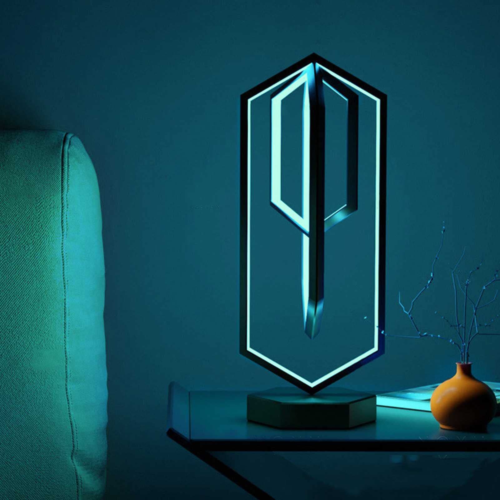 RGB LED Polygon Desk Lamp with App Remote Control - Modern Ambient Lighting for Home, Bedroom & Office | Perfect for Gaming Setup, Study & Night Light