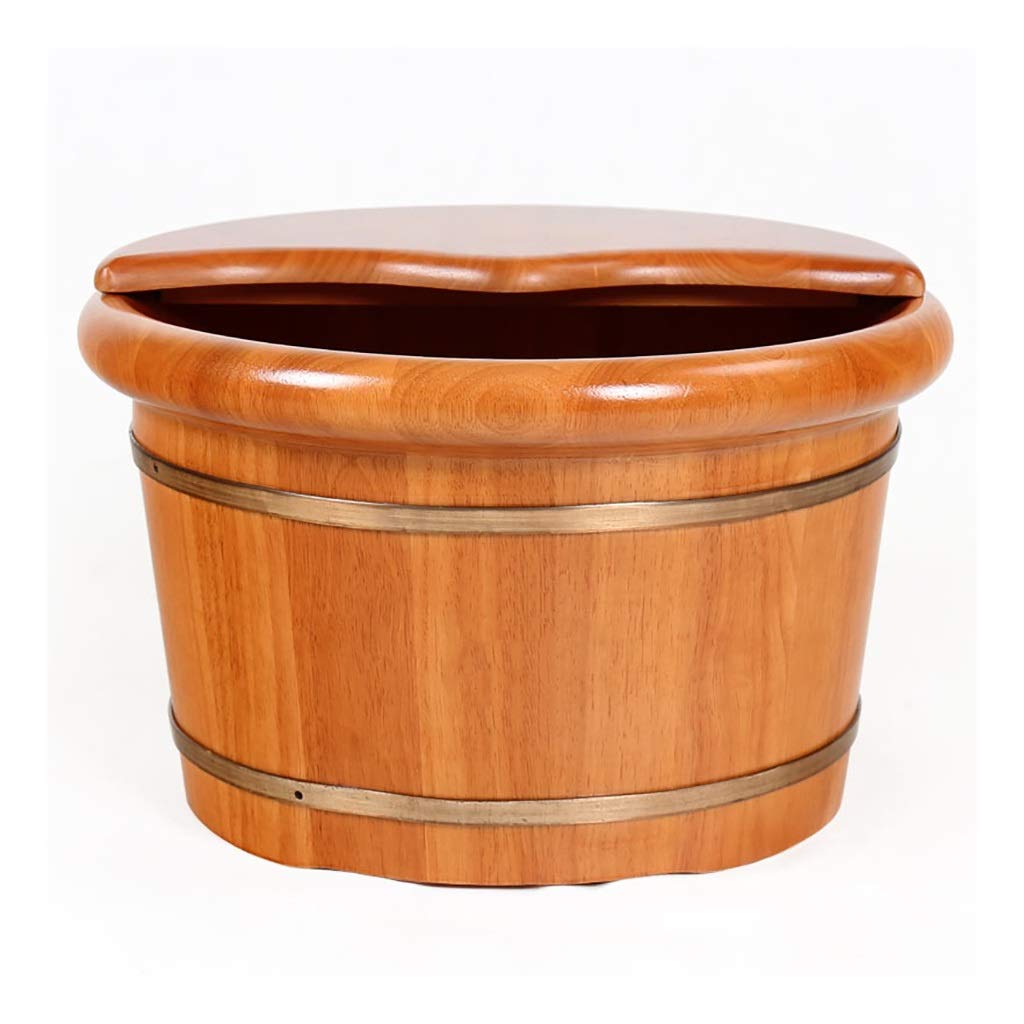 Wooden Foot Bath Tub with Massage Rollers - Home Spa Pedicure Soaking Bucket for Relaxation & Detox - Perfect for Sauna, Bathroom, and Self-Care Routines
