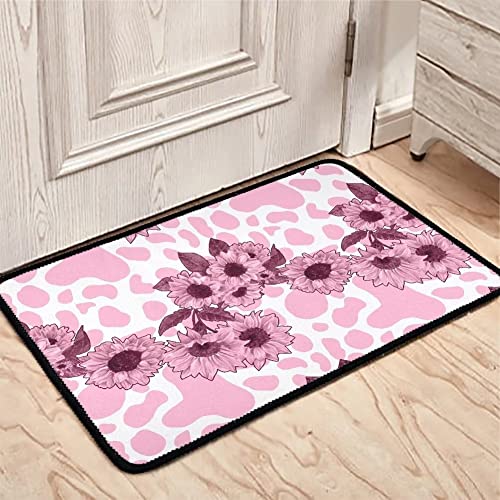 Pink Sunflower Cow Print