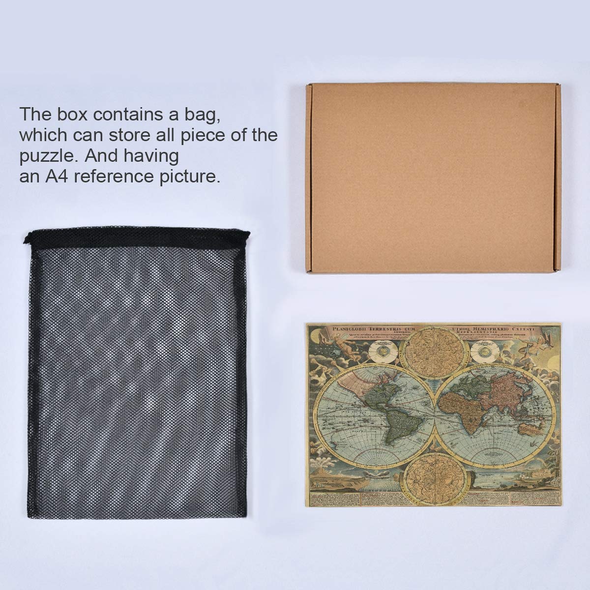 ALAZA 1000-Piece Ancient World Map Puzzle - Fun Educational Game for Adults & Kids