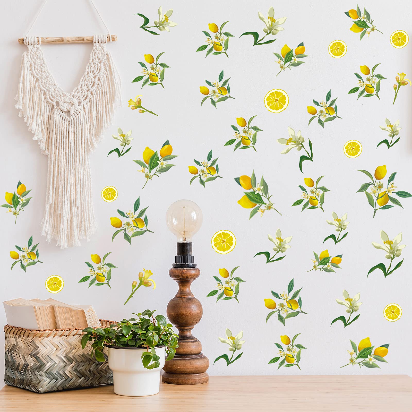 Lemon Wall Decal - Fruit Print Sticker for Kitchen, Office Decor