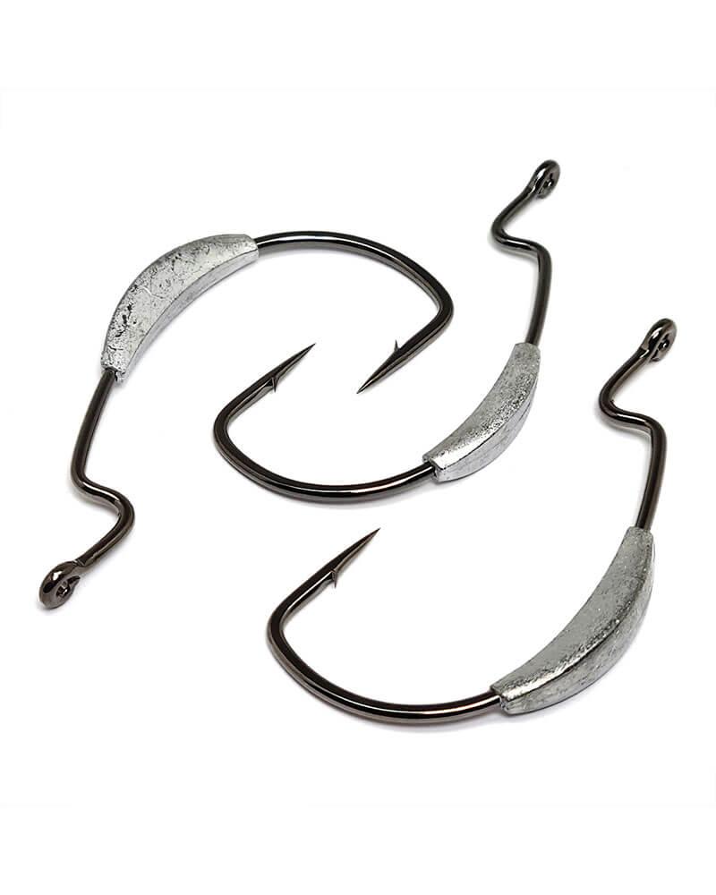 Gamakatsu EWG Monster Weighted Fishing Hooks - Extra Wide Gap, Heavy Duty Saltwater & Freshwater Hooks for Bass, Pike, and Catfish (NS Black) - Ideal for Flipping, Punching, and Heavy Cover Fishing