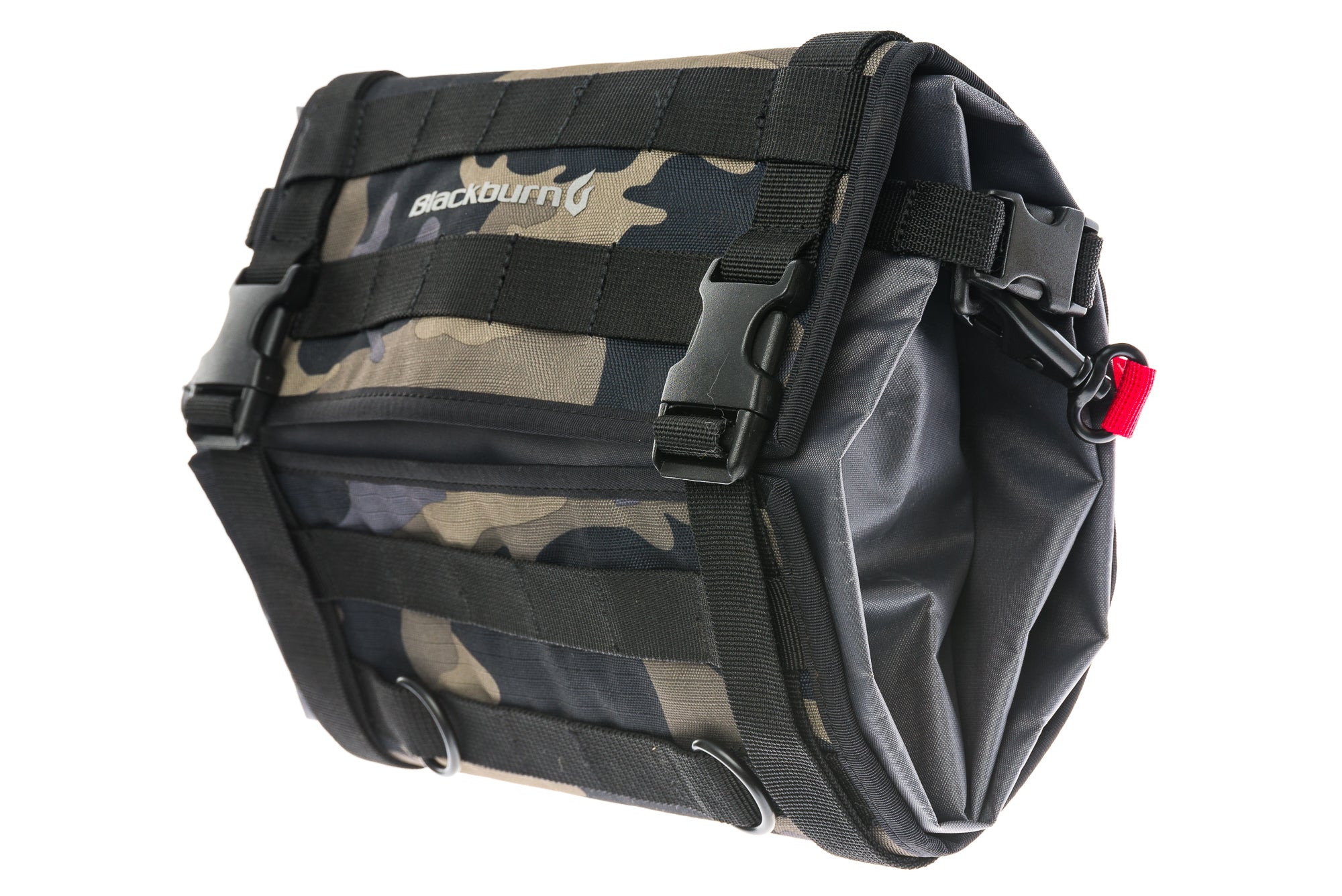 Blackburn Outpost Handlebar Roll & Dry Bag - Waterproof Bicycle Handlebar Bag for Camping & Cycling - Fits 25.4mm to 31.8mm Handlebars - Camouflage Design - Perfect for Bike Tours, Hiking & Outdoor Adventures