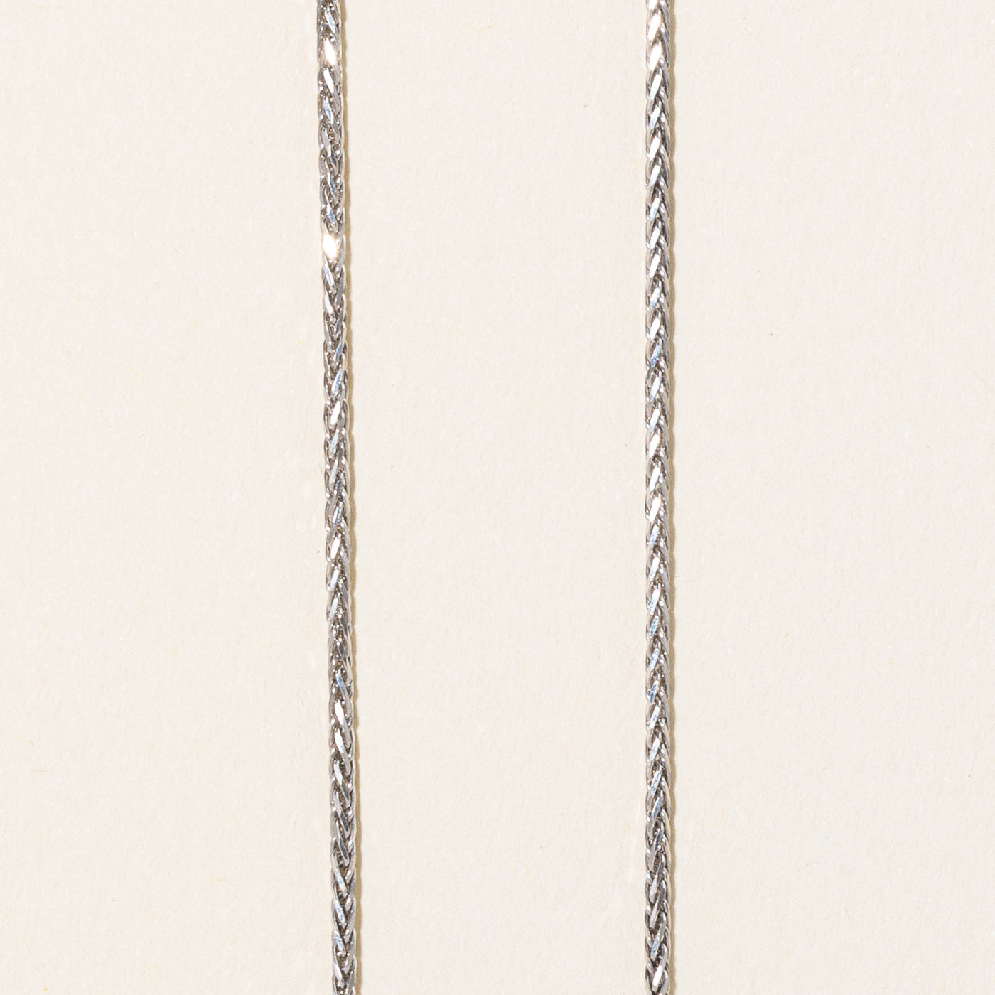 10K White Gold Wheat Chain Necklace 18 Inches - Elegant Jewelry for Women, Perfect for Everyday Wear, Gifts & Special Occasions