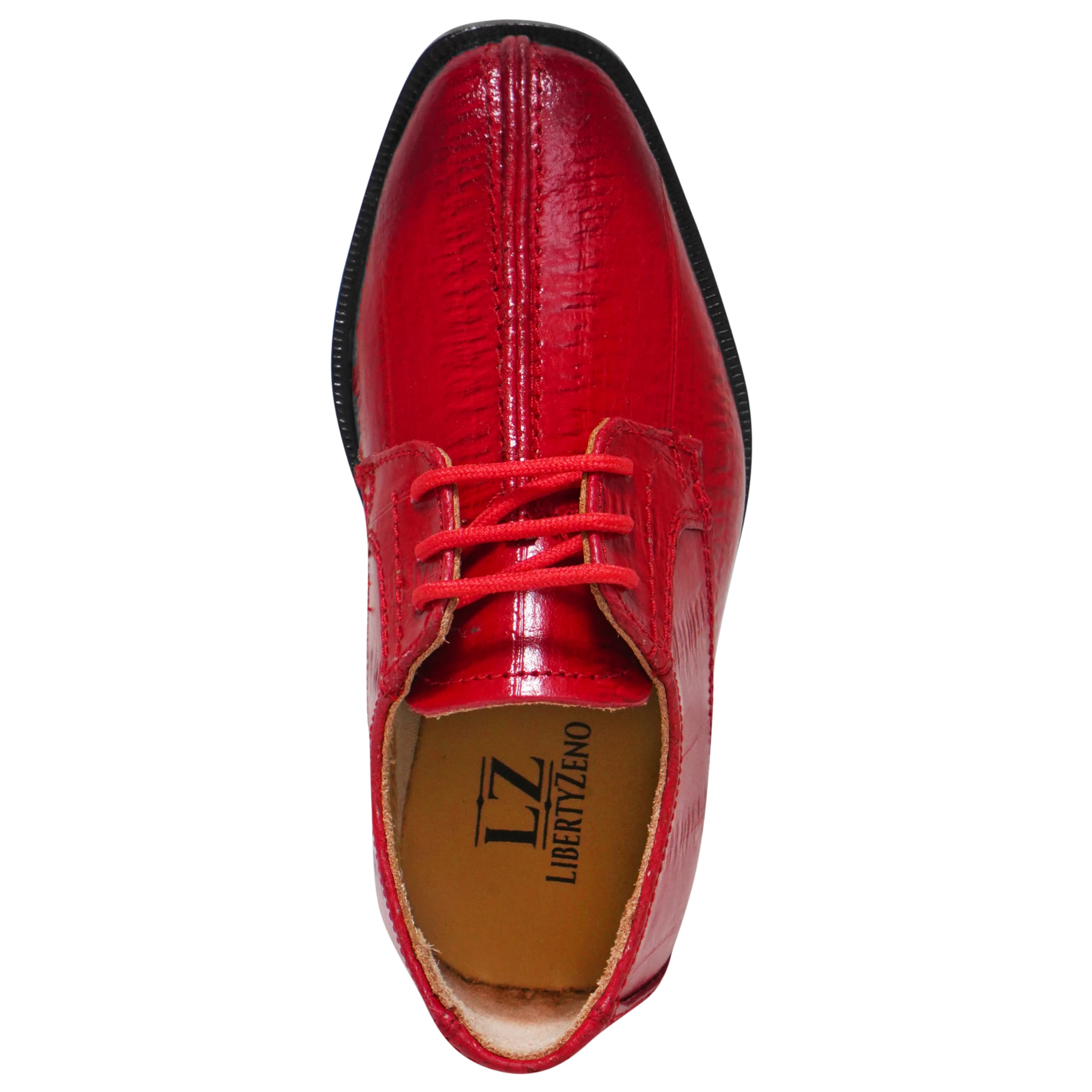 LIBERTYZENO Genuine Leather Oxford Dress Shoes for Boys - Animal Print Lace-Up Formal Shoes for Kids & Toddlers | Perfect for Easter Gifts, School Events & Special Occasions