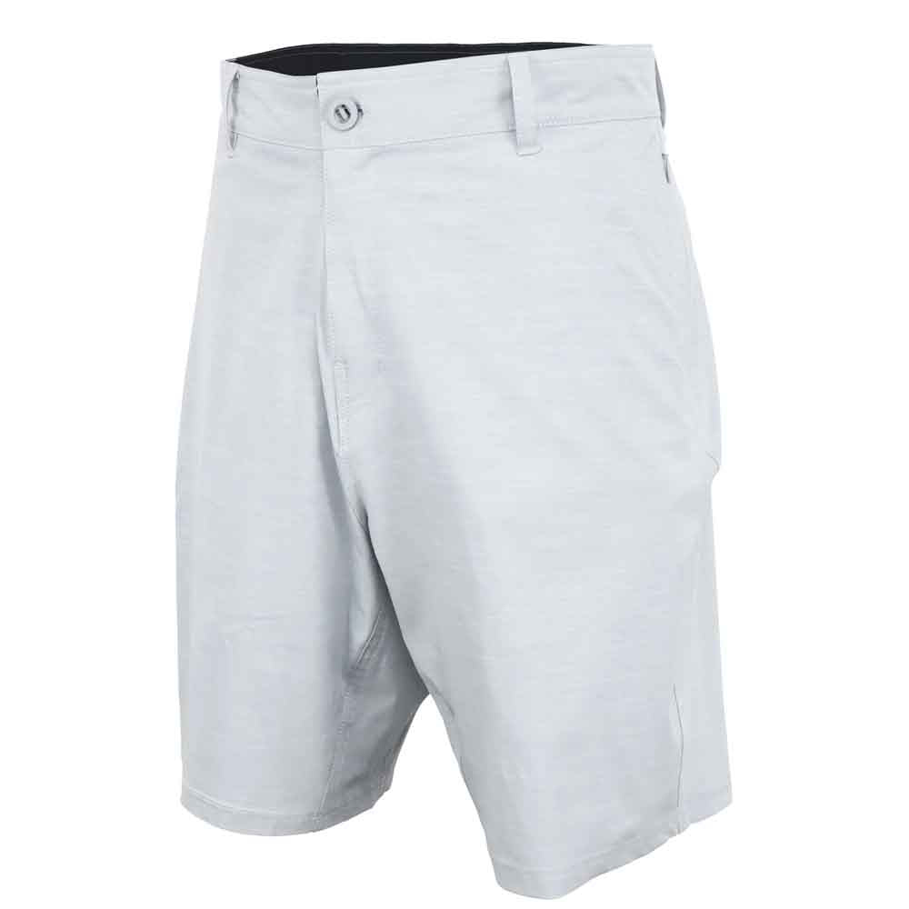 Aftco Light Gray 365 Hybrid Chino Shorts for Men - Comfortable Outdoor & Casual Wear - Perfect for Fishing, Hiking, and Summer Activities