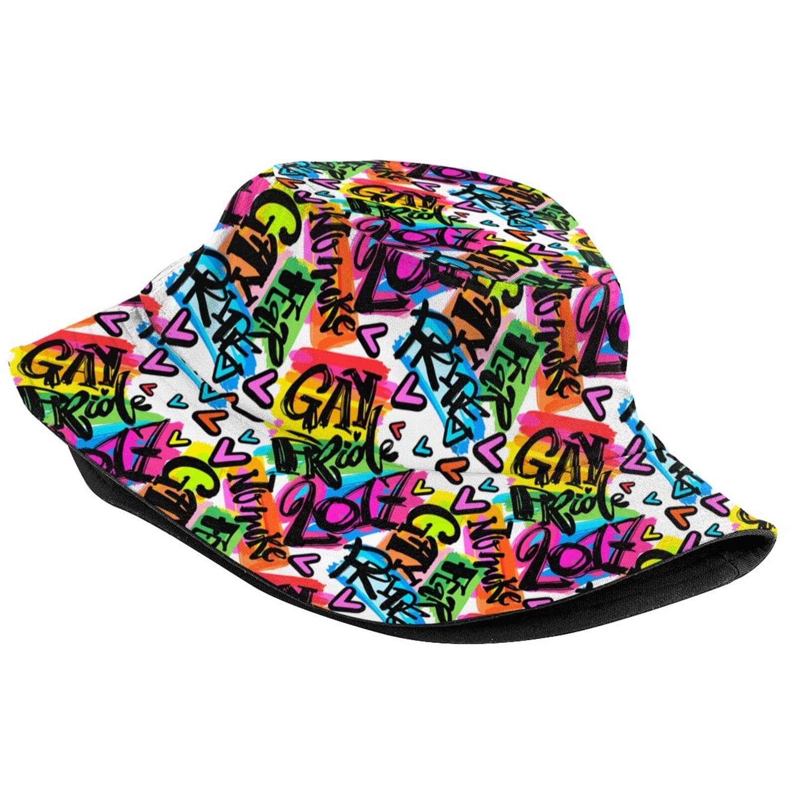 Rainbow LGBT Bucket Hat - Gay Pride Sun Hat for Women & Men - Packable Outdoor Fisherman Cap - Perfect for Pride Parades, Beach Days & Summer Festivals
