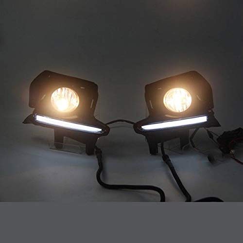 2014-2016 Toyota Highlander LED Fog Light Kit with DRL Function - Complete Set Includes Bezels, Wiring Harness, Switch & Bulbs - Perfect for Night Driving & Off-Road Adventures