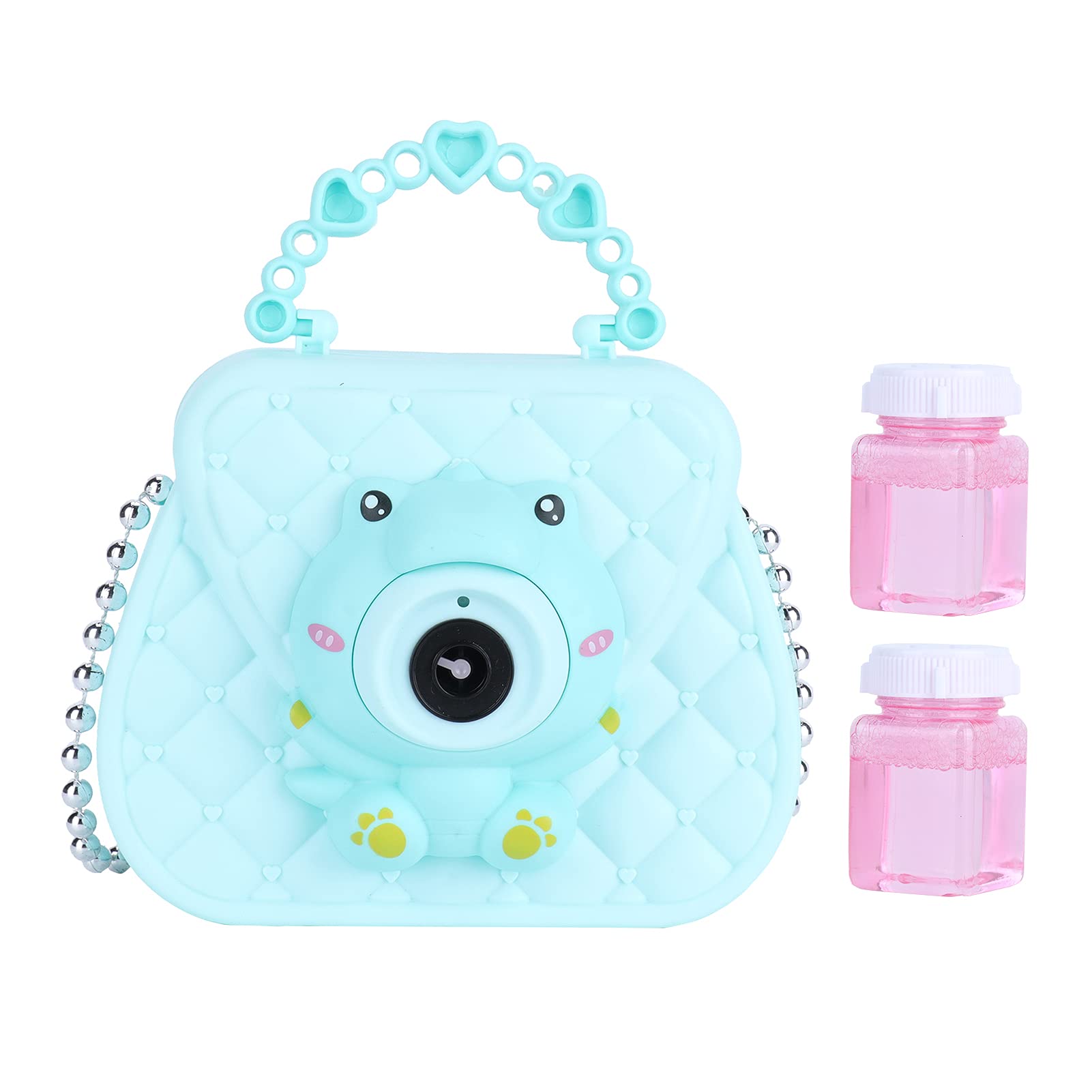 VADUMA Bubble Blower Machine for Kids - Adjustable Speed, High Power, Battery Operated with Beaded Strap Backpack - Portable Bubble Maker for Outdoor Play, Birthday Parties & Park Fun (Mint Green)