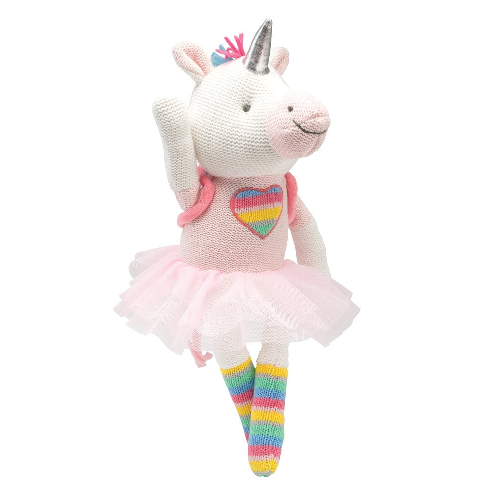 Unicorn Bright Knittie - Soft & Colorful Knitted Unicorn Plush Toy for Kids | Perfect for Bedroom Decor, Birthday Gifts & Nursery Cuddles