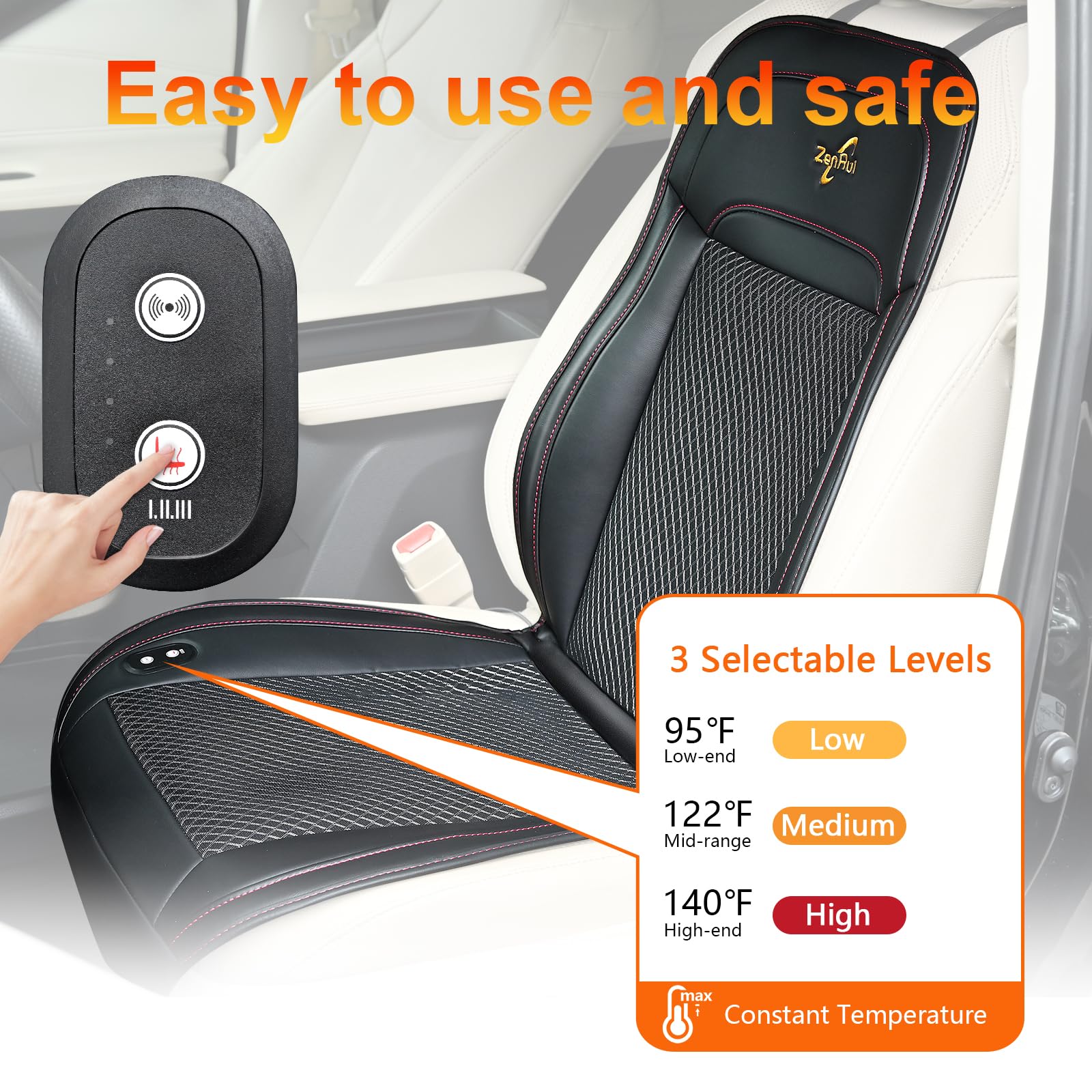 Premium Car Seat Cushion with Massage Function - Universal Fit for Car, SUV & Truck - Winter Driving Seat Cover (1PC) - Enhance Comfort for Long Commutes & Road Trips