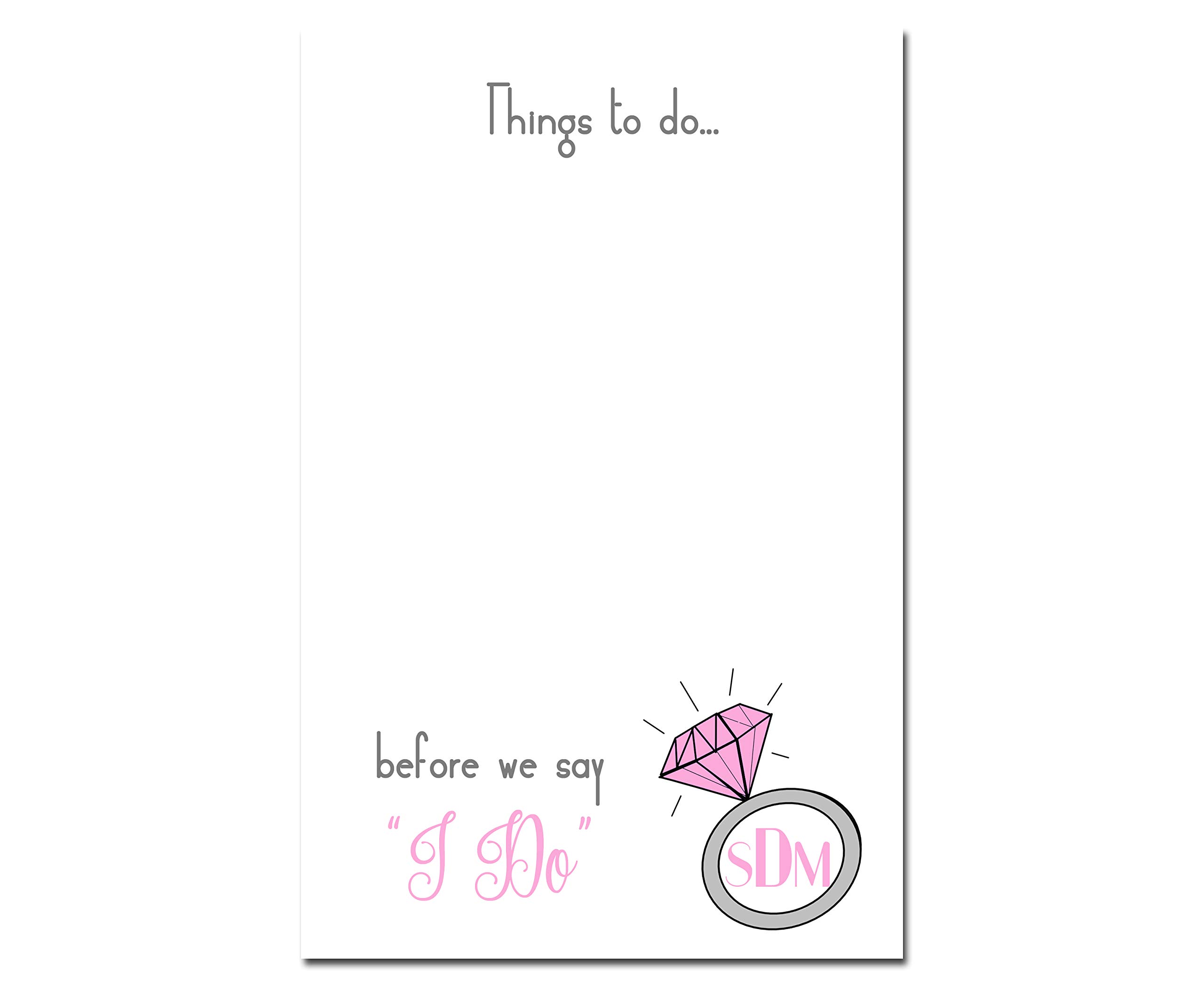 Personalized Pink Bride Notepad - Engagement Gift for Wedding Planning