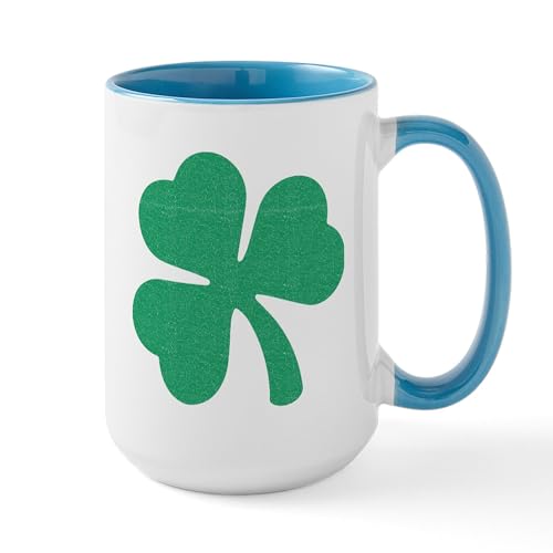 White/Blue Inside - Irish Shamrock