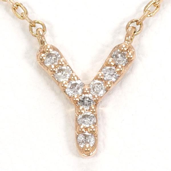 4℃ K10PG Diamond Necklace in Pink Gold - Elegant Jewelry for Women, Perfect for Weddings, Anniversaries & Special Occasions