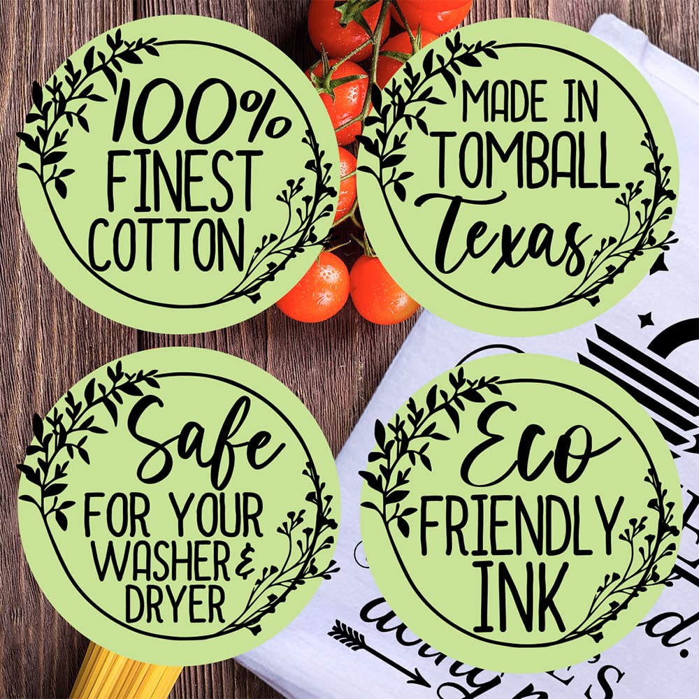 Funny Kitchen Towels with Sayings - 'Dishes Don't Be Sad' Decorative Dish Towels for Women | Cute Housewarming Gift & Multi-Use Kitchen Accessory | Perfect for Cooking, Cleaning & Home Decor