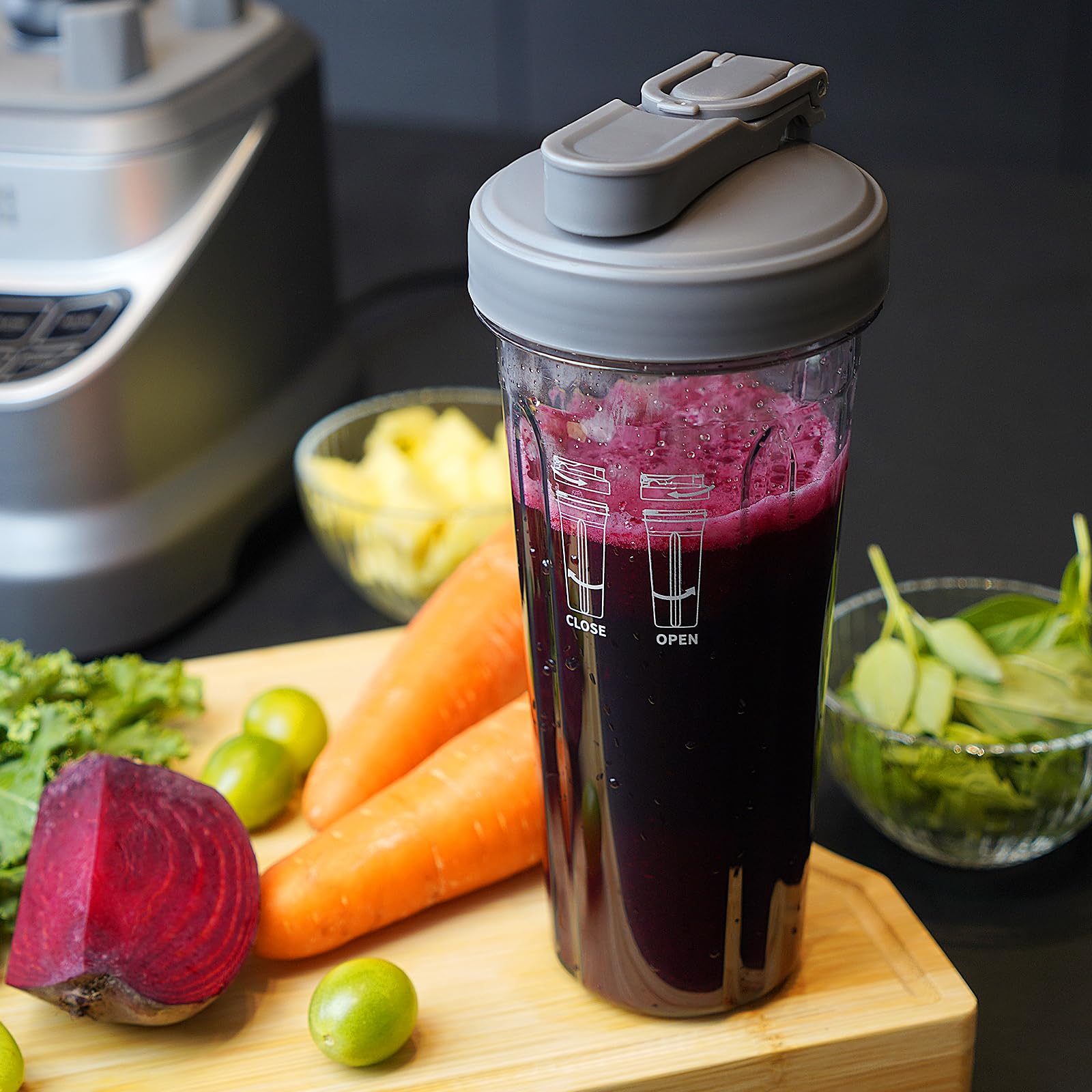 COZII 2000W Professional Blender for Smoothies, Frozen Drinks & Nut Butter - 64oz Pitcher & 21oz To-Go Cup - 7 Preset Programs for Ice Crushing, Dips & More - High Speed Countertop Blender - Dishwasher Safe - Perfect for Home Kitchen, Healthy Smoothie Making & Meal Prep