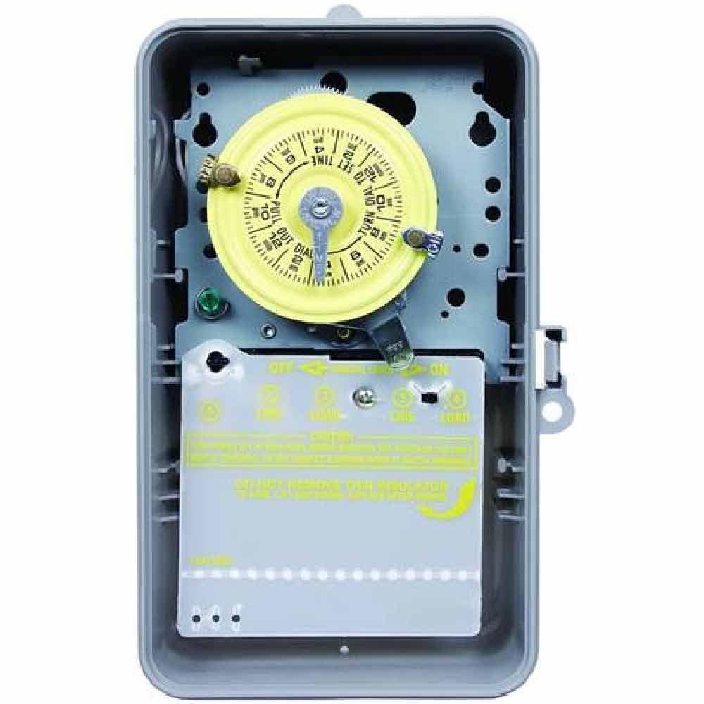 40 Amp 240 Volt 24-Hour Outdoor Mechanical Timer Switch DPST Gray - Heavy Duty Waterproof Timer for Pool Pumps, Sprinklers & Outdoor Lighting