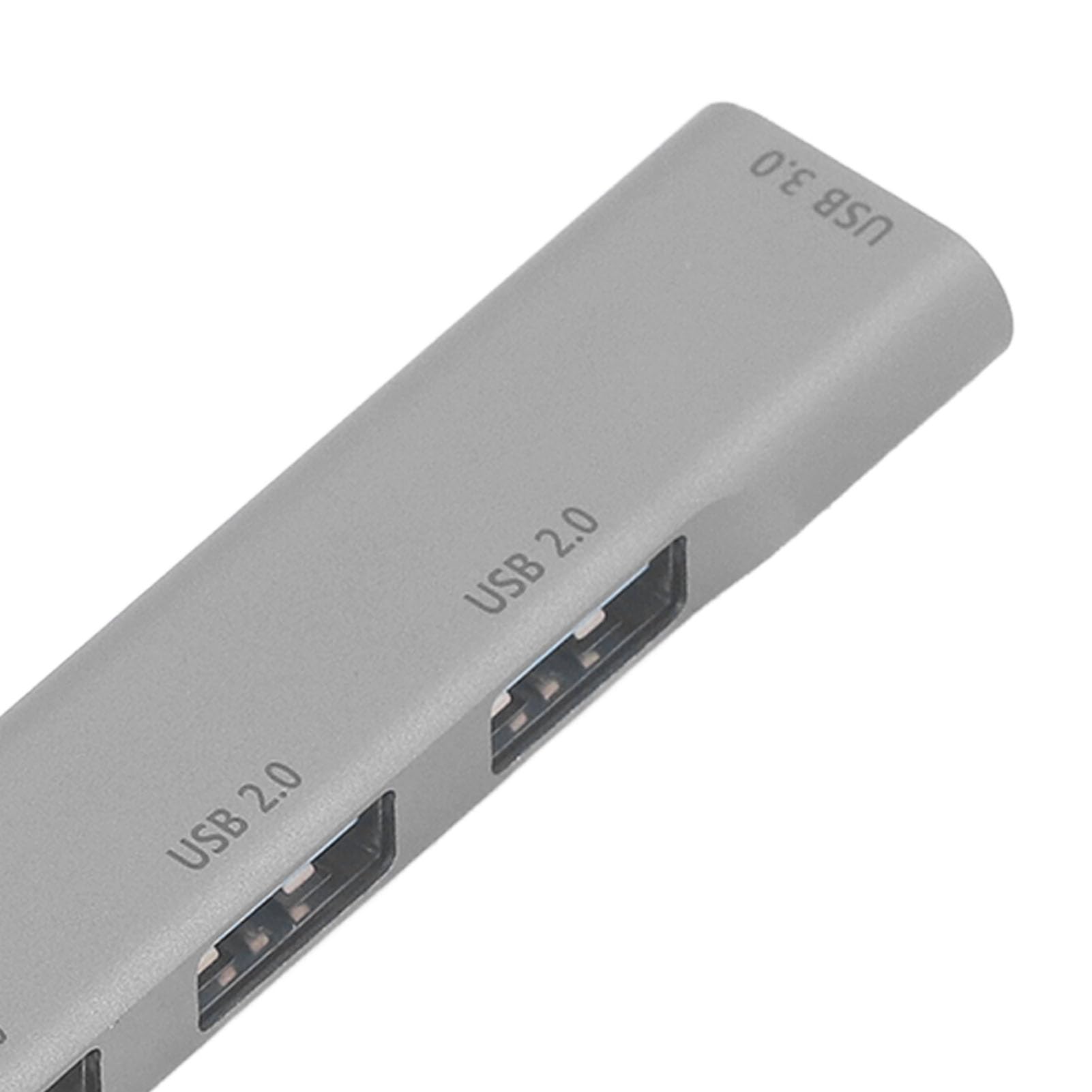 4-Port USB 3.0 Hub with OTG & USB-C - Aluminum Splitter for Laptop, Keyboard, Mouse - Plug & Play