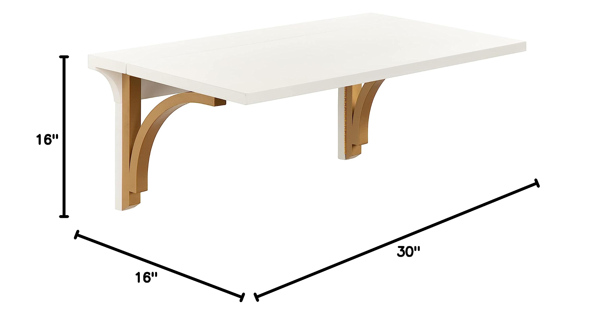 Kate and Laurel Corblynd Wall Mounted Floating Desk - 30