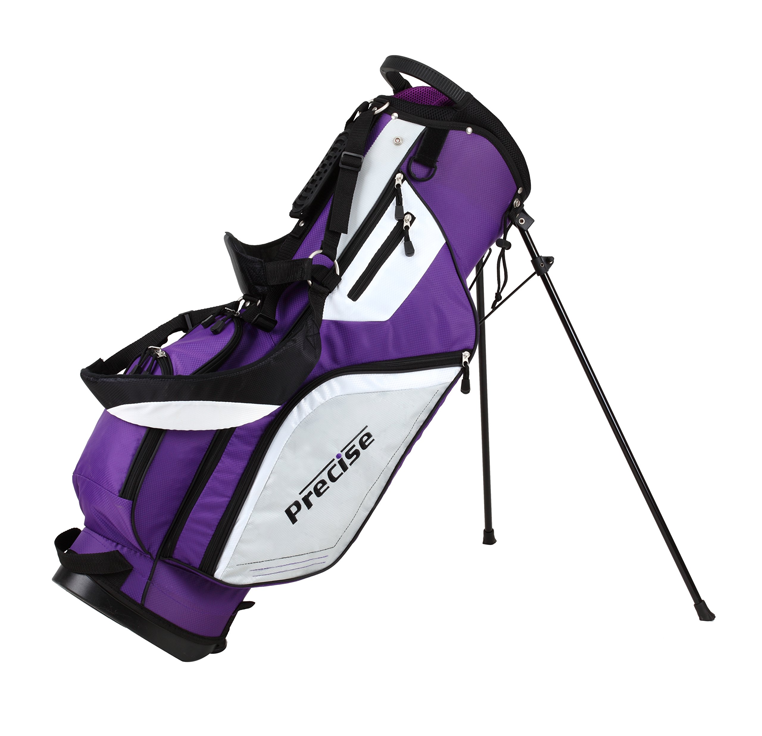 Precise M5 Ladies Left & Right Handed Complete Golf Club Set - Regular & Petite Women's Golf Clubs with 3 Hybrid Clubs, Lightweight Graphite Shafts & Spacious Stand Bag | Perfect for Beginners, Casual Play & Golf Course Practice