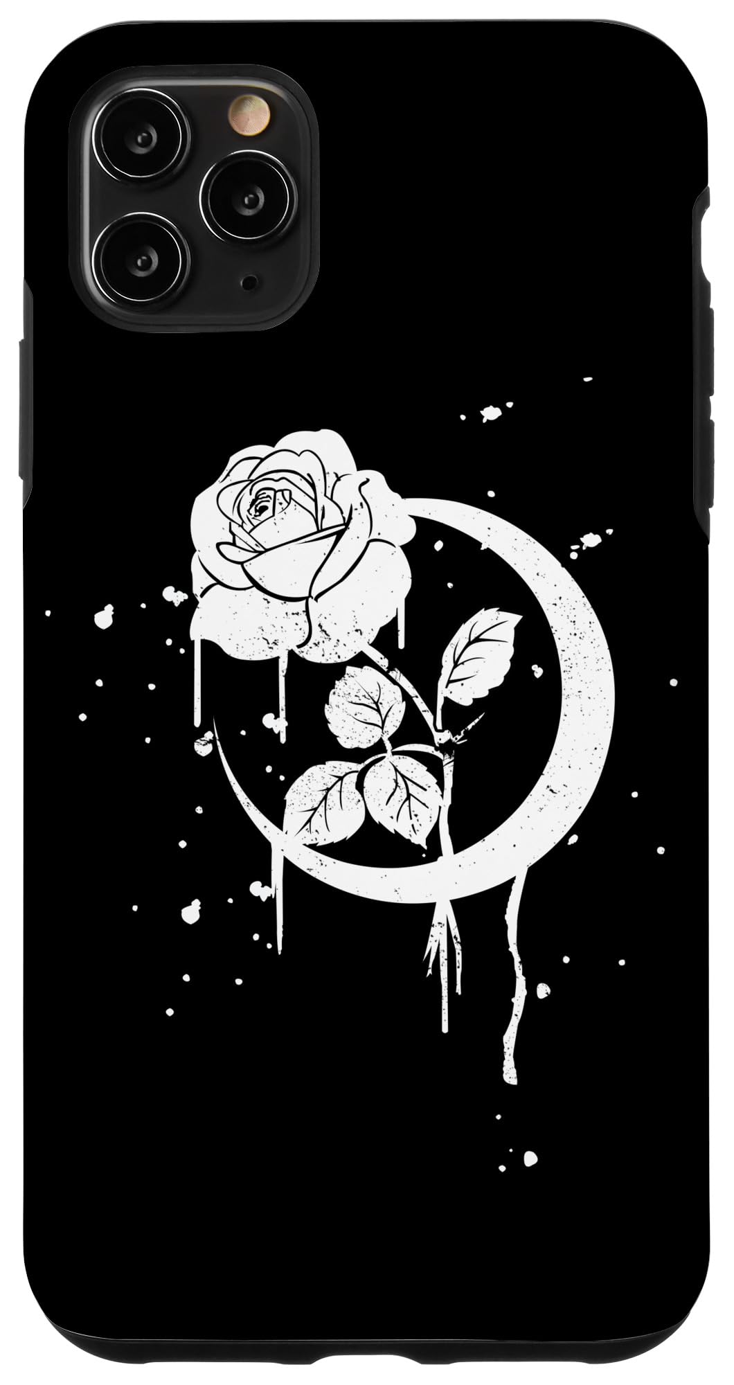 iPhone 11 Pro Max Gothic Moon Rose Phone Case - Premium Protective Cover for Women & Men - Perfect for Halloween, Gothic Fashion & Dark Aesthetic Lovers