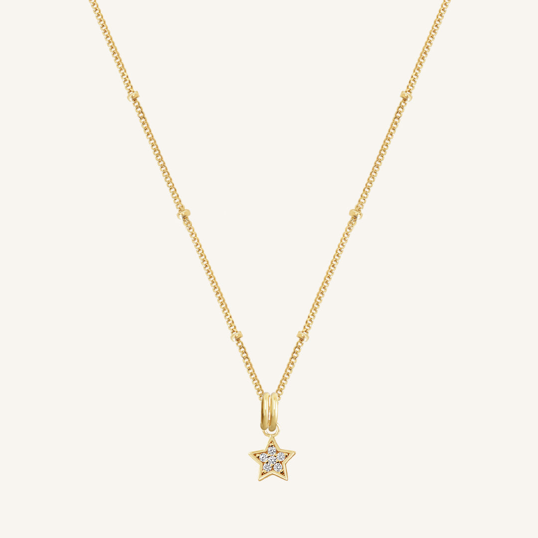 Lucky Star Charm Necklace for Women - Sterling Silver Dainty Pendant Jewelry - Perfect for Everyday Wear, Gifts & Special Occasions