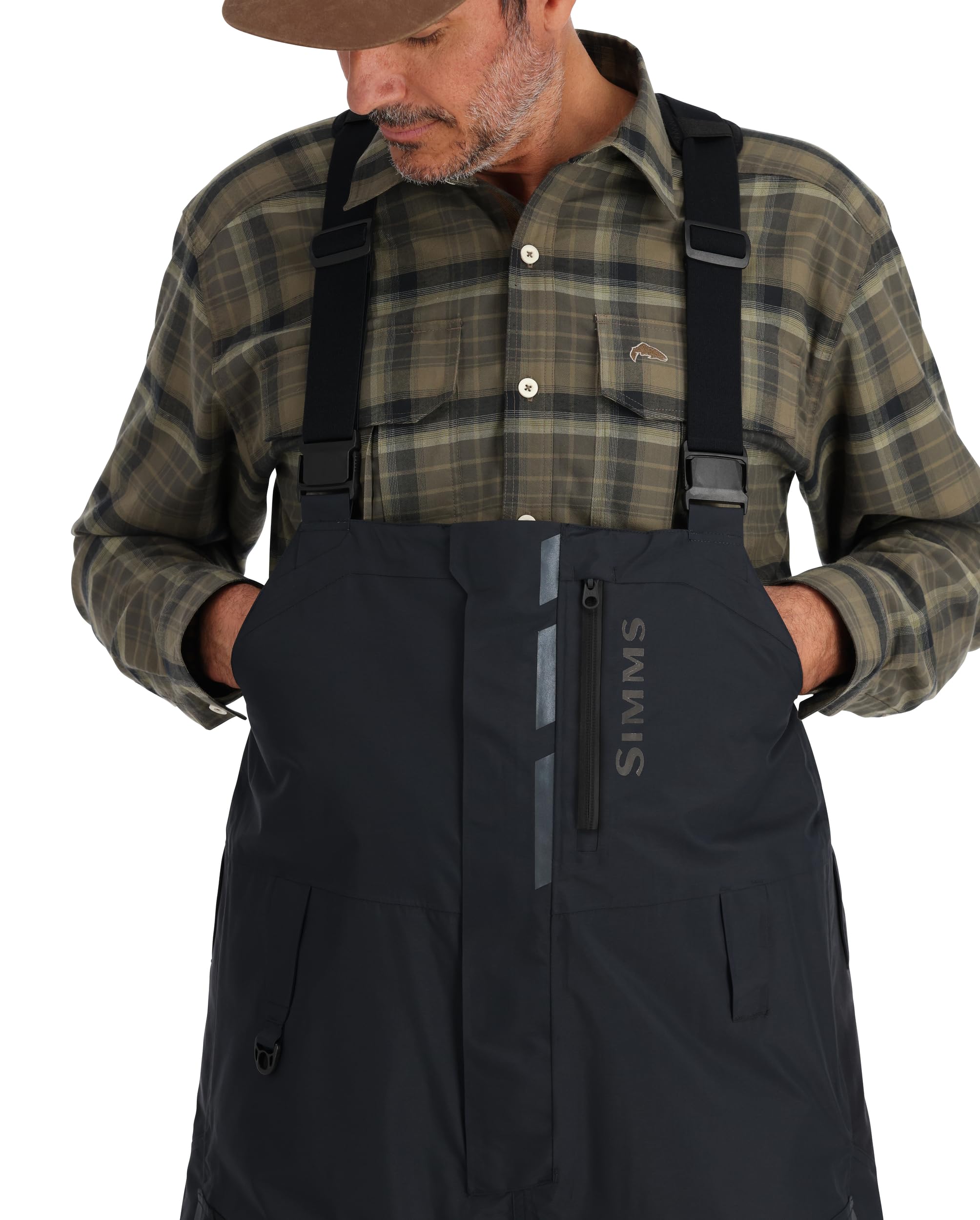 Simms Fishing Products Men's Challenger Insulated Bib - Waterproof Winter Fishing Overalls for Cold Weather - Ideal for Ice Fishing, Wading & Outdoor Adventures