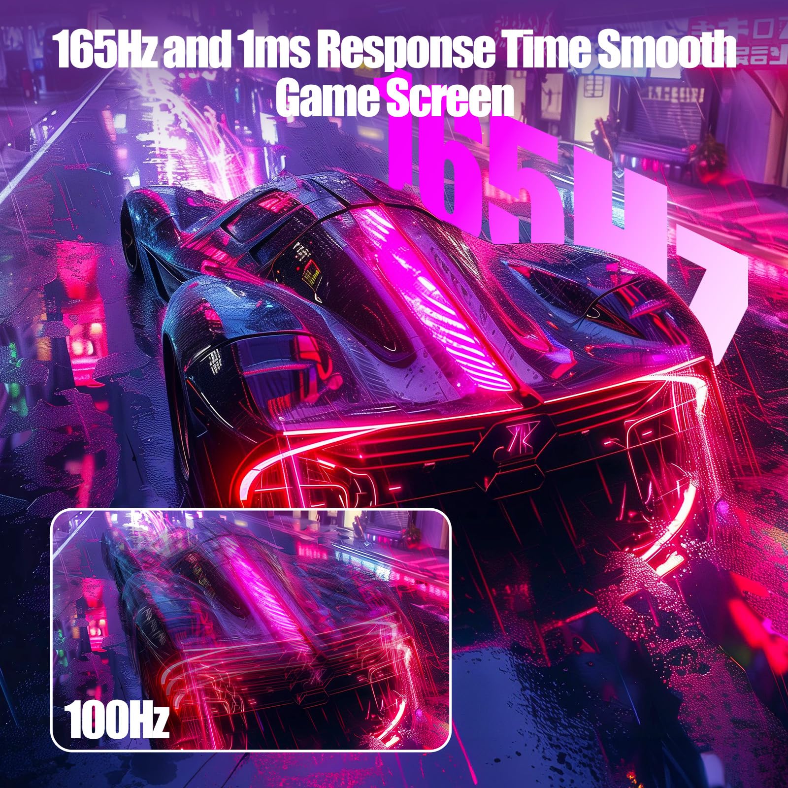 ZZA 27 Inch QHD 2560x1440 Gaming Monitor - 165Hz 1ms Fast IPS, 1800R Curved, 99% sRGB HDR, HDMI 2.0 & DP 1.4, VESA Mount, Eye Care - Perfect for Esports, PC Gaming & Home Office Workstations