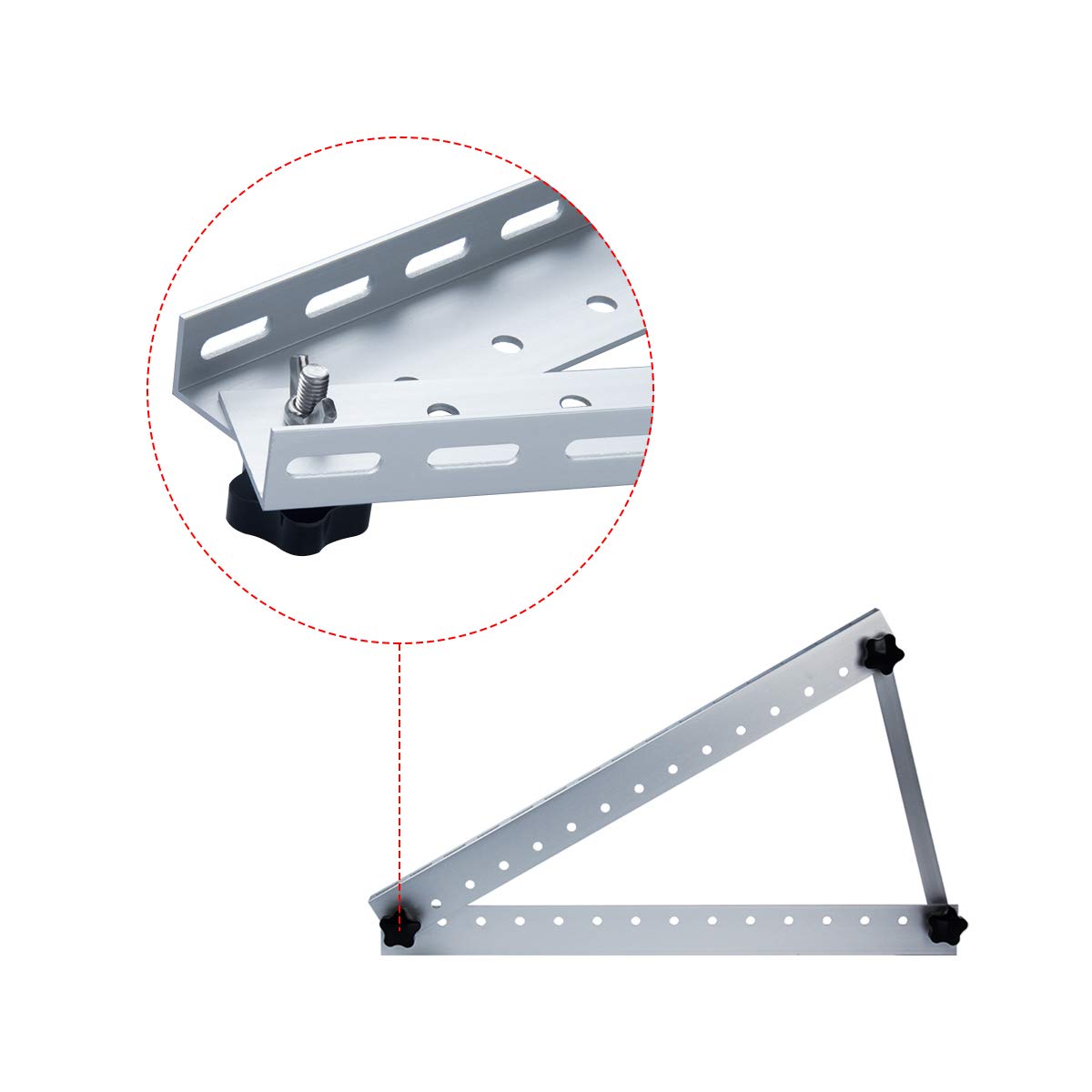 Premium Solar Panel Mount Brackets - Adjustable & Foldable 28in Tilt Stand for RV, Boat, Roof & Off-Grid Use - Supports Up to 200W Solar Panels - Perfect for Camping, Marine & Home Solar Systems