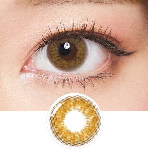 Falling In Lover 3-Tone Brown Monthly Contact Lenses (Buy 1 Get 1 Free) - MPC Lens for Natural Eye Enlargement & Daily Wear | Perfect for Cosplay, Halloween & Special Occasions