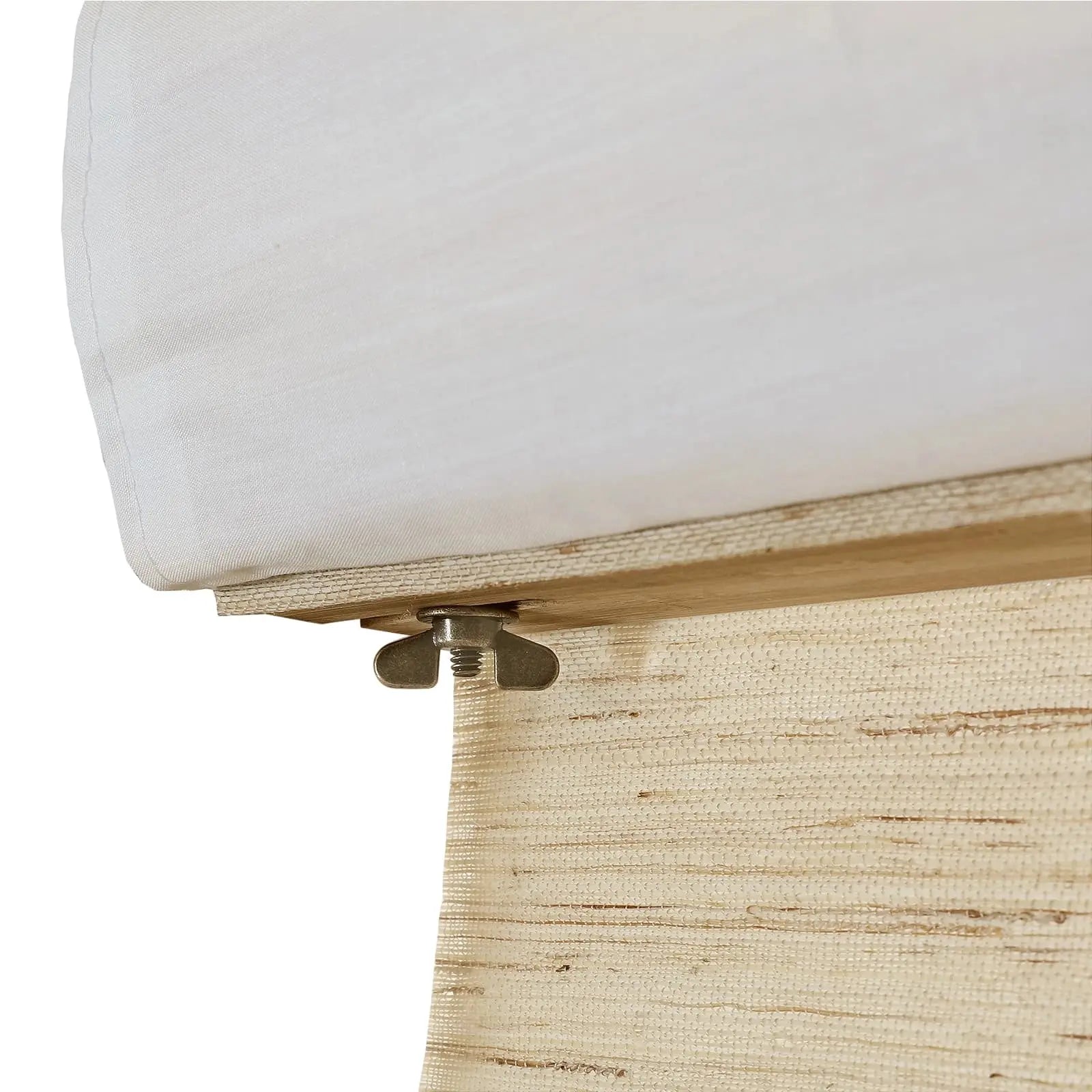 Natural Ramie Bamboo Woven Window Shade - Eco-Friendly Cashew Color Sun Blinds for Living Room & Bedroom