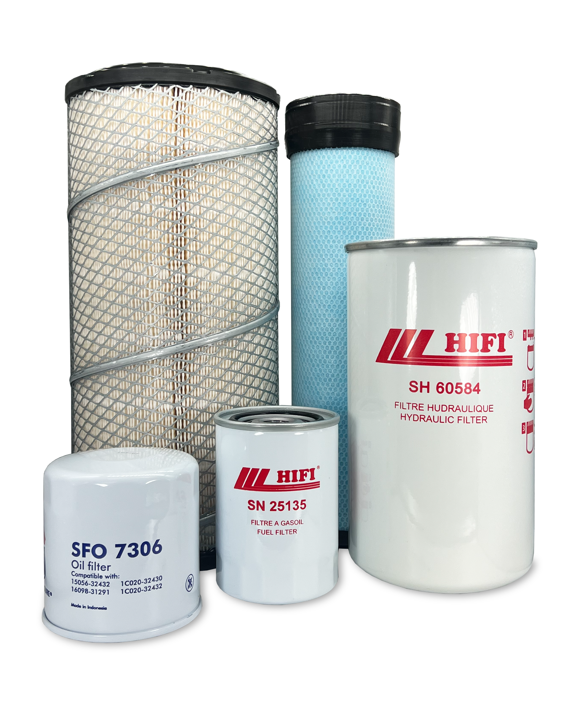 HERO® Maintenance Filter Kit for Kubota M6 111DTC 1 Tractor - Air, Oil & Fuel Filters Replacement Set | Perfect for Routine Maintenance & Farm Equipment Care
