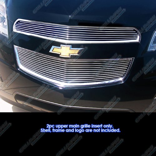 APS Compatible with Chevy Equinox 2010-2015 Stainless Steel Chrome Billet Front Grille Insert C66738A - Upgrade Your Vehicle's Style for a Sleek and Modern Look