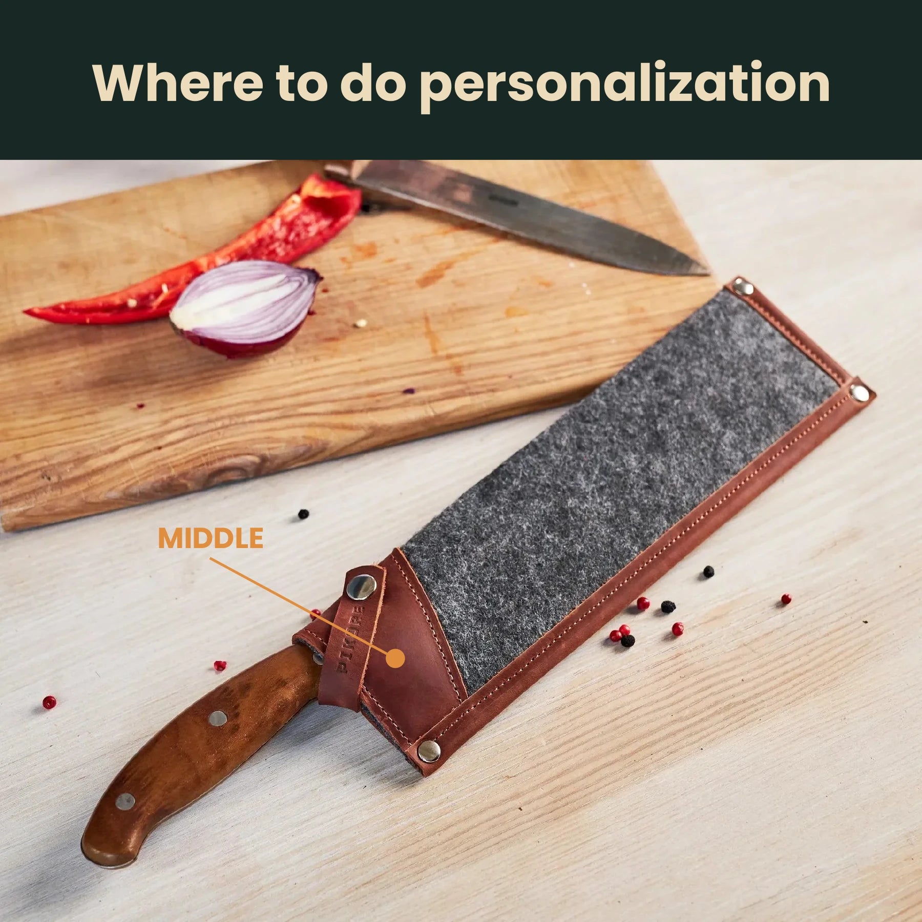 Premium Genuine Leather Knife Cover - Durable & Protective Sheath for Kitchen, Hunting & Outdoor Knives | Perfect for Camping, Cooking & Everyday Use