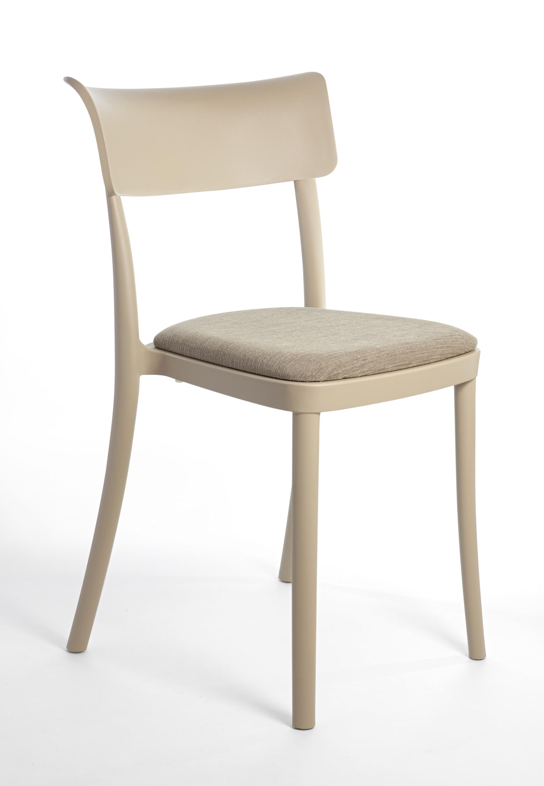 Bellelli Design Modern Velvet Upholstered Dining Chair - Polypropylene Frame with Plush Velvet Cushion - Perfect for Kitchen, Dining Room, Bar & Restaurant - SARETTA Set of 6 Beige Chairs for Elegant Home Decor
