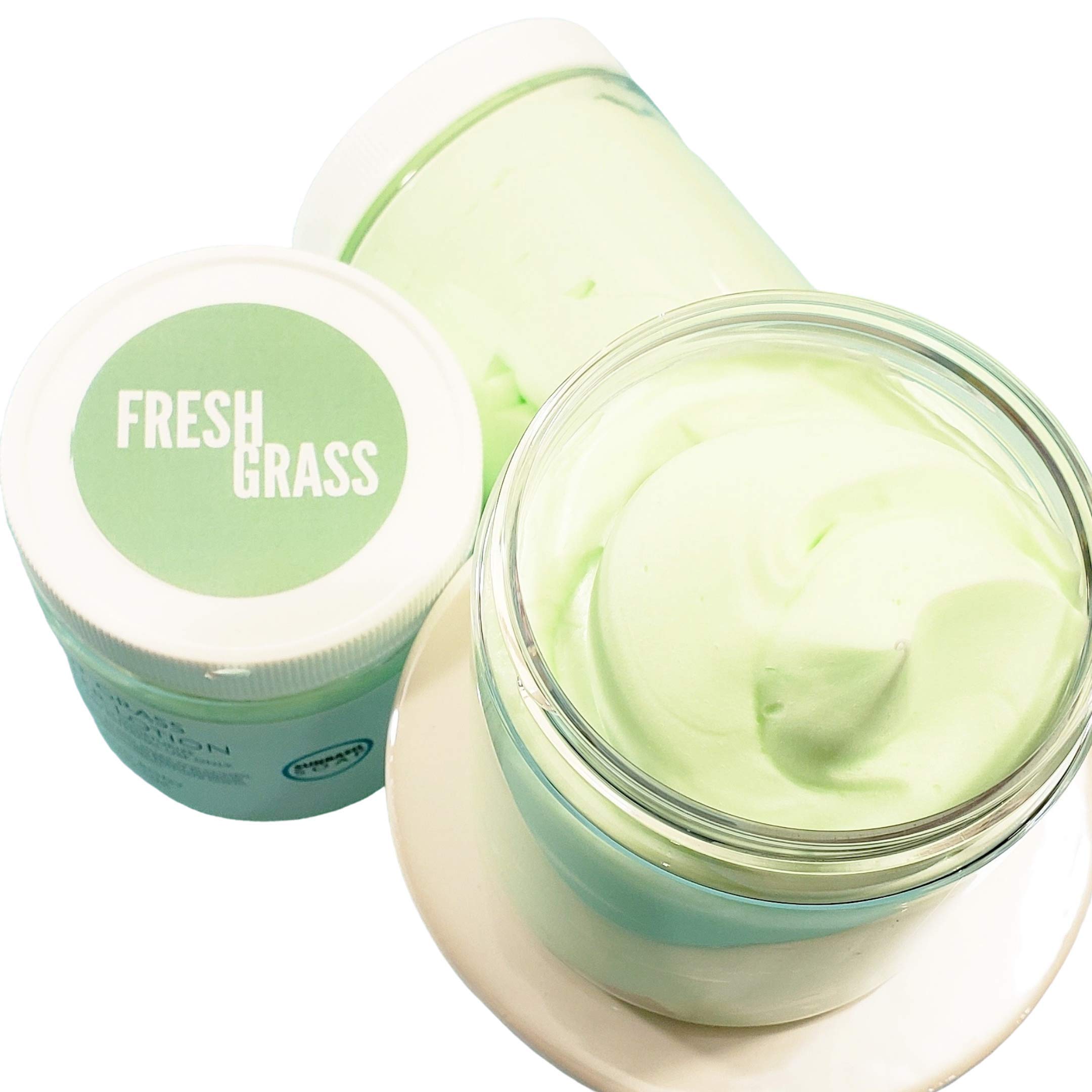 Fresh Cut Grass Natural Body Butter - Whipped Handmade Lotion for Soft Skin | Summer Bath & Body Gift Set | Perfect for Spa Days, Self-Care Routines & Relaxing After Showers