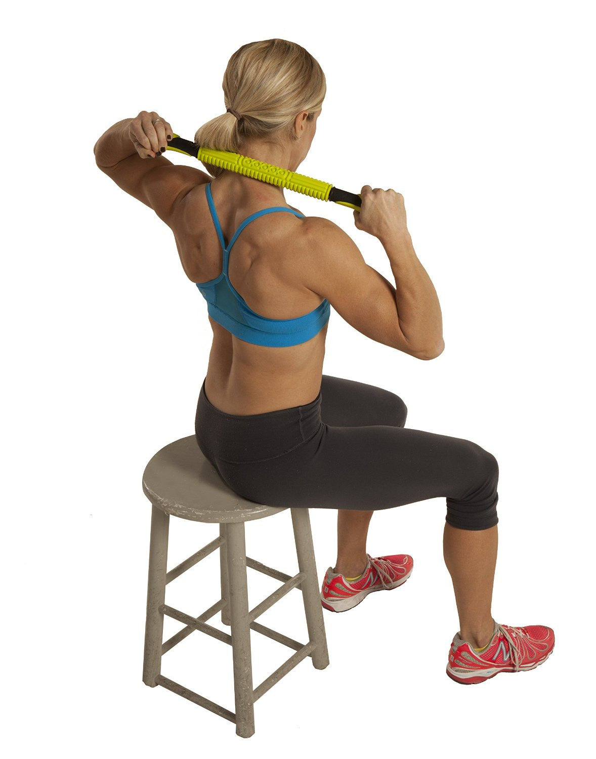 GoFit Massage Bar Stick 18 Inch - Deep Tissue Muscle Roller for Pain Relief & Recovery - Perfect for Athletes, Gym Workouts & Post-Exercise Therapy