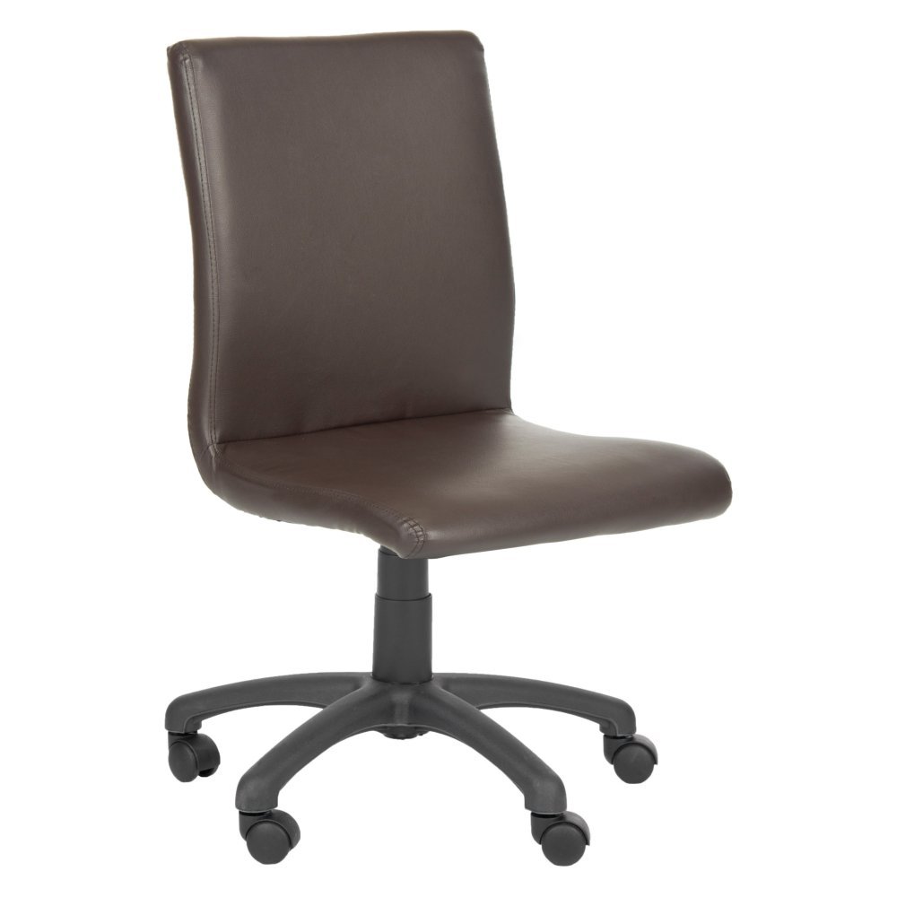 SAFAVIEH Home Collection Hal Brown Desk Chair - Ergonomic Office Chair for Home & Workspace - Perfect for Study, Work, and Gaming