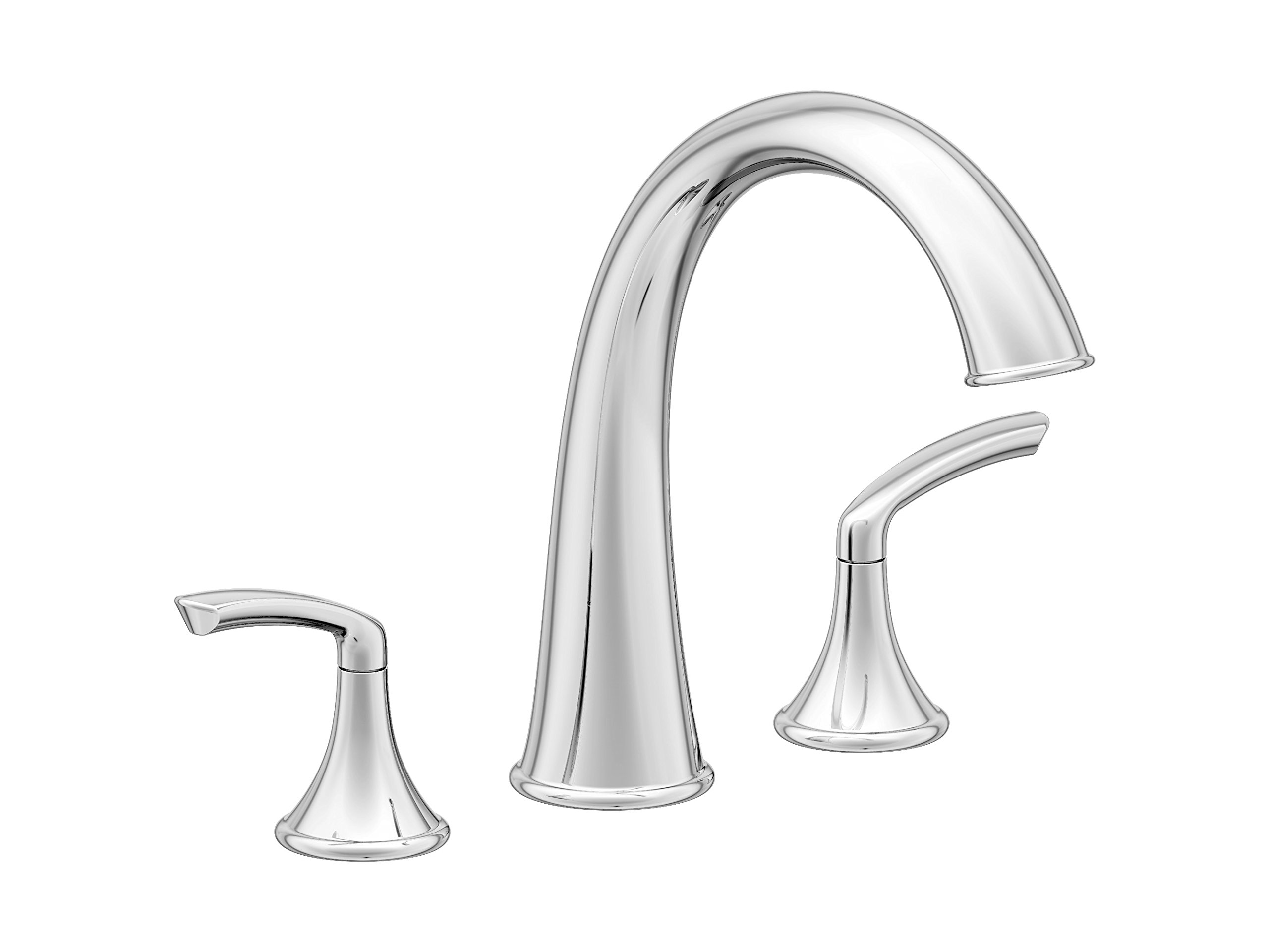Symmons SRT-5570 Elm 2-Handle Deck Mount Roman Tub Faucet in Polished Chrome - Luxury Bathroom Fixture for Spa-Like Relaxation
